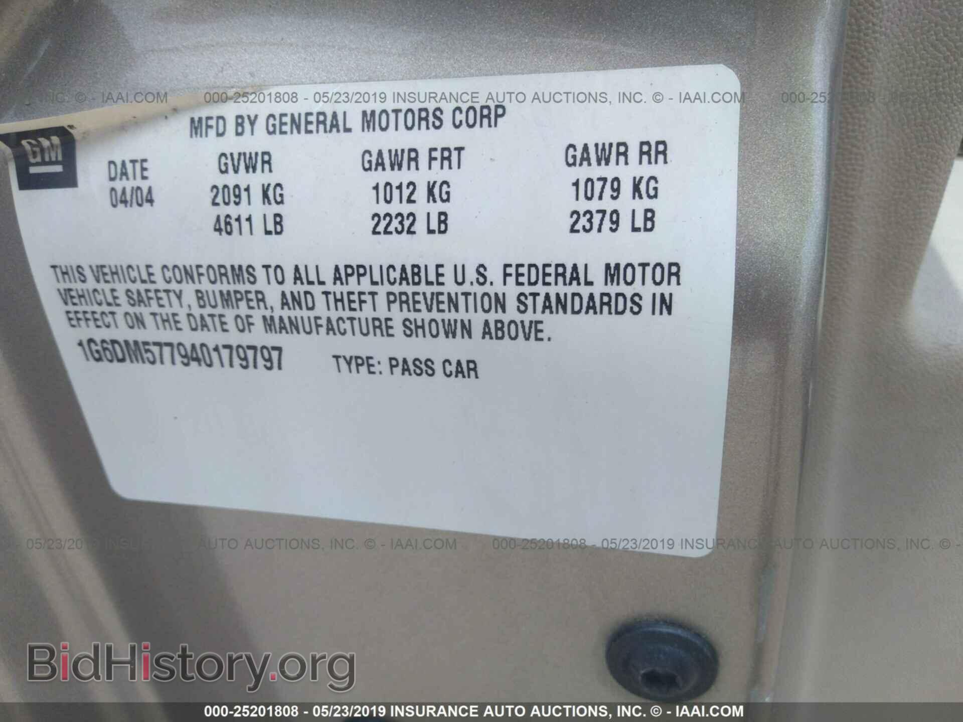 2004 CADILLAC CTS - VIN: 1G6DM577940179797 - Фото 9
