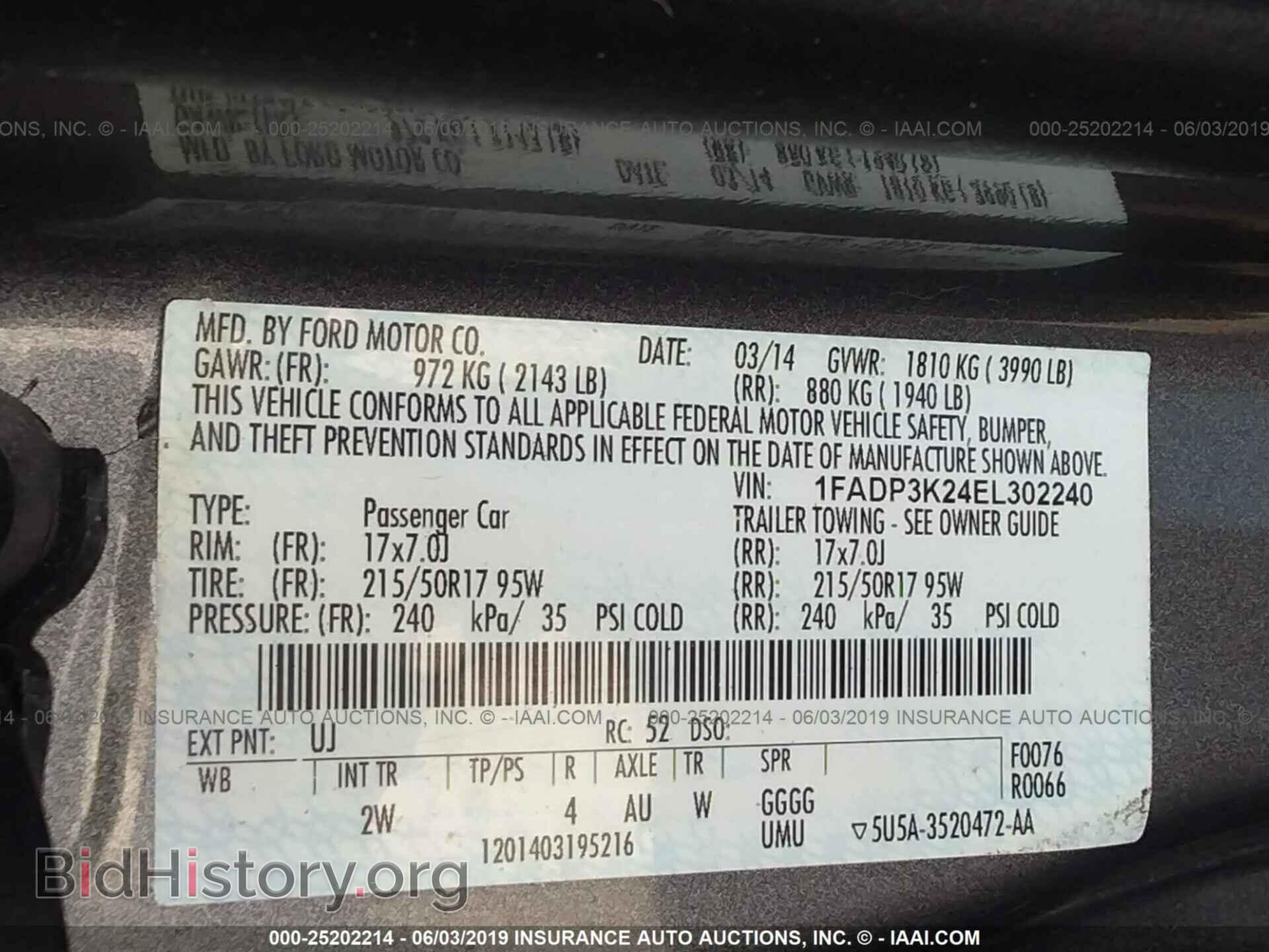 2014 FORD FOCUS - VIN: 1FADP3K24EL302240 - Photo 9