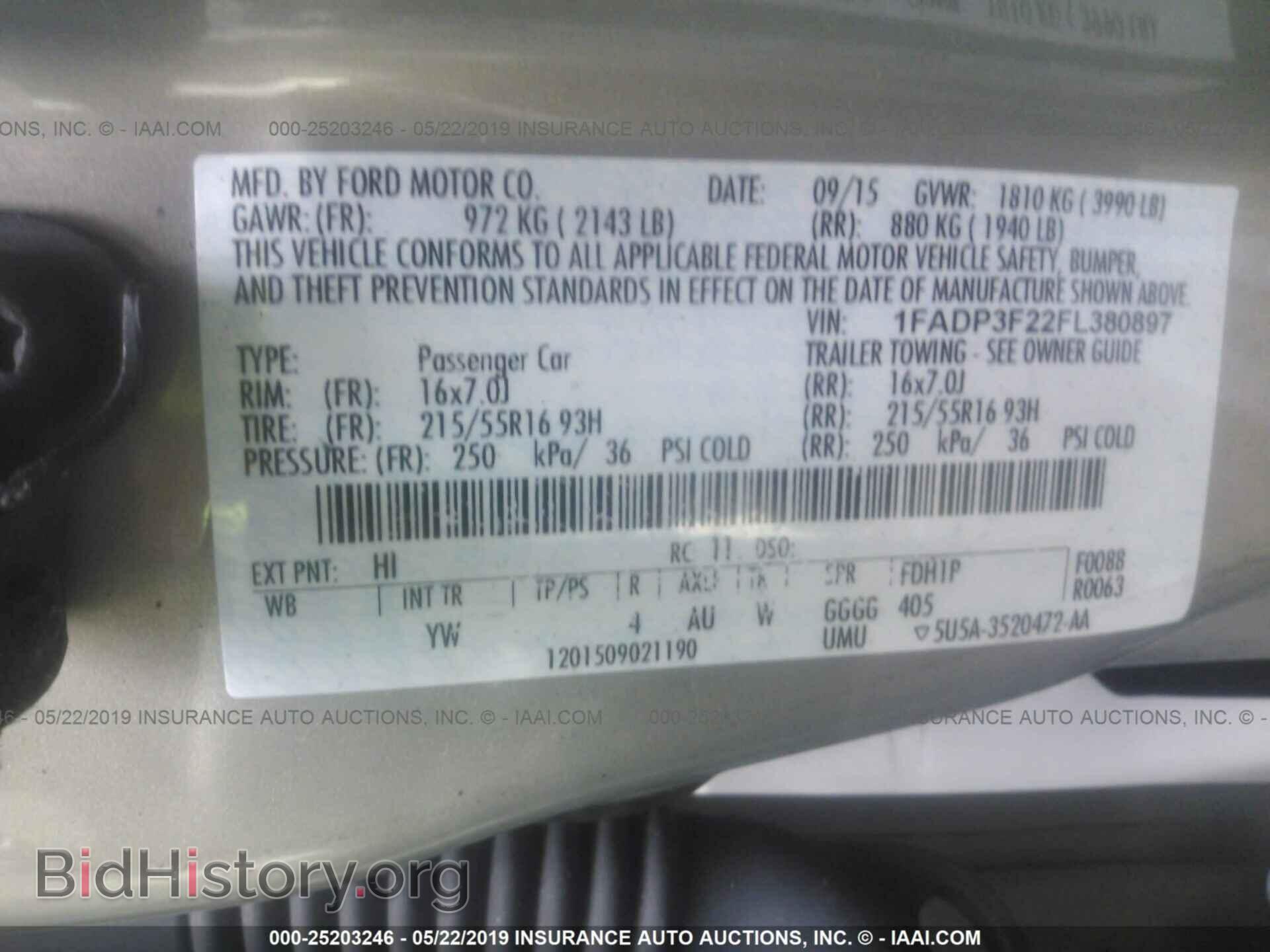 2015 FORD FOCUS - VIN: 1FADP3F22FL380897 - Photo 9