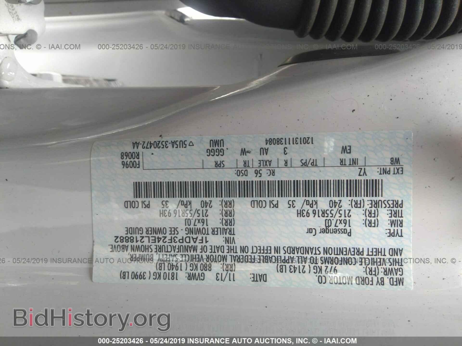 2014 FORD FOCUS - VIN: 1FADP3F24EL218882 - Фото 9