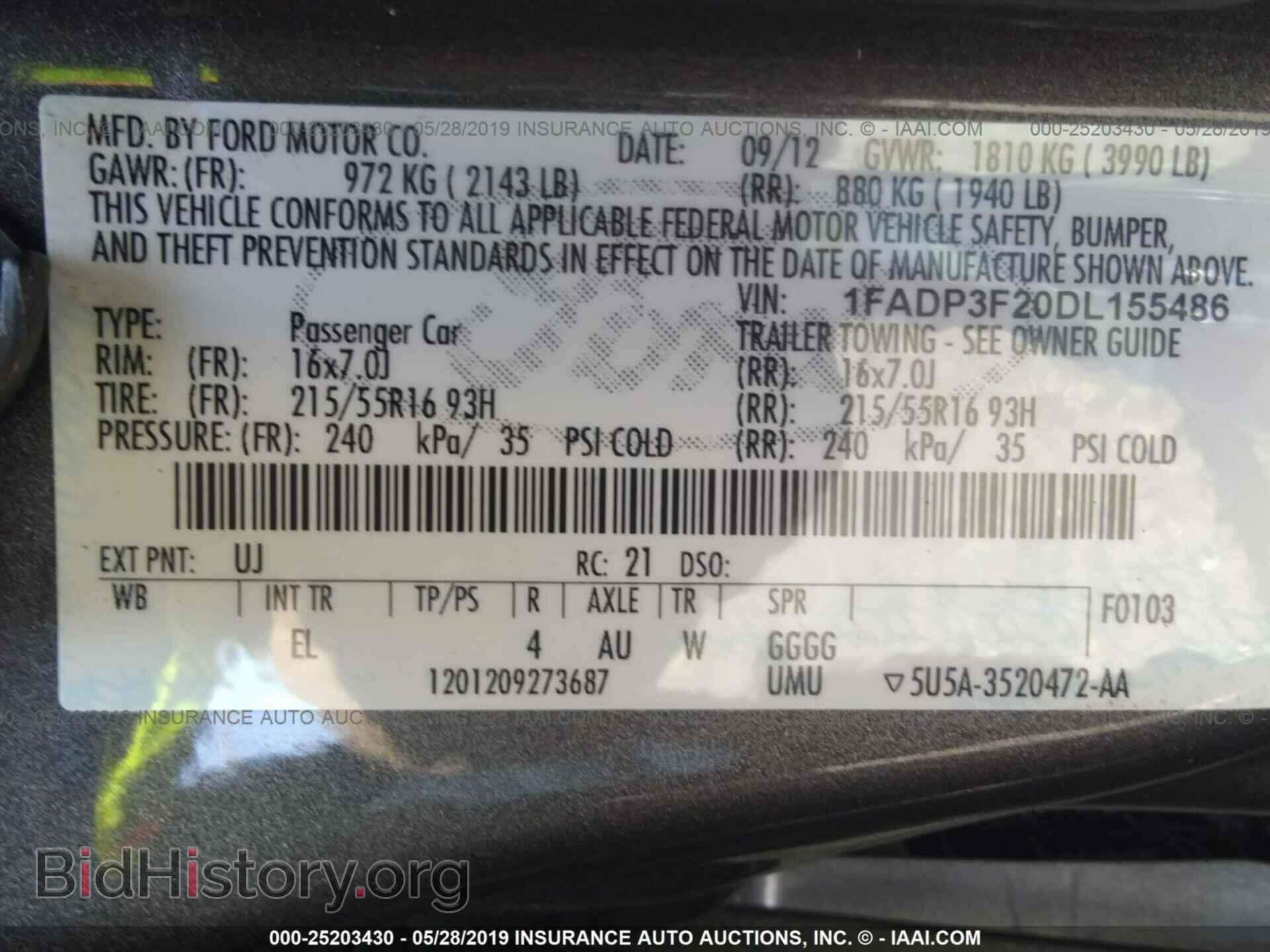 2013 FORD FOCUS - VIN: 1FADP3F20DL155486 - Photo 9