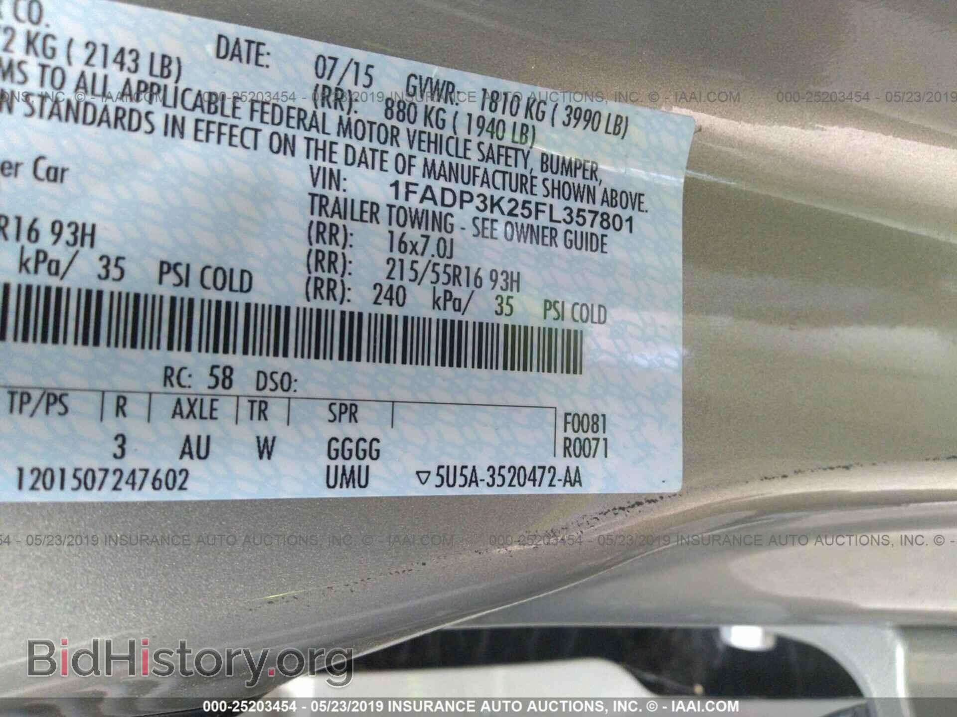 2015 FORD FOCUS - VIN: 1FADP3K25FL357801 - Photo 9