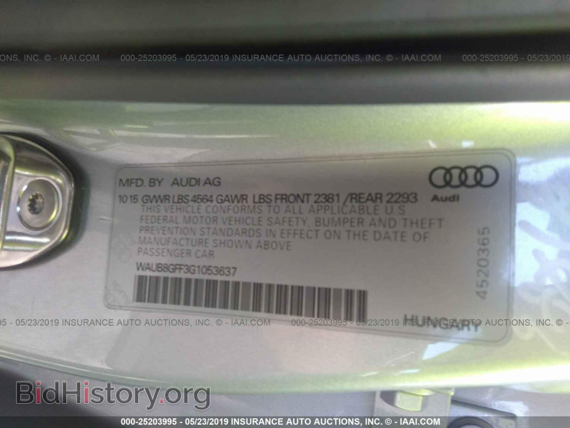 2016 AUDI A3 - VIN: WAUB8GFF3G1053637 - Photo 9