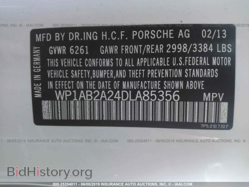 2013 Porsche CAYENNE (VIN WP1AB2A24DLA85356) — фото 9 из 10