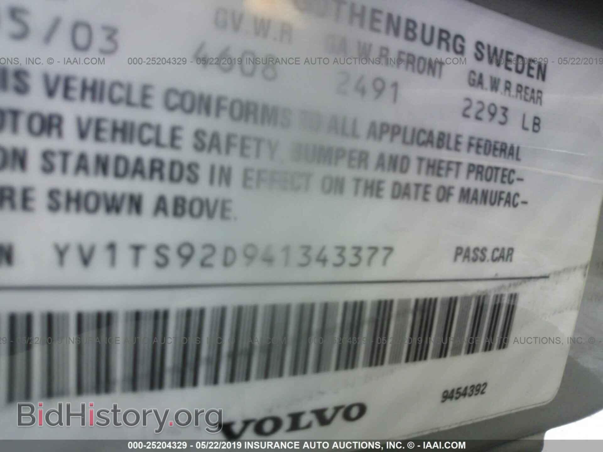 2004 VOLVO S80 - VIN: YV1TS92D941343377 - Фото 9