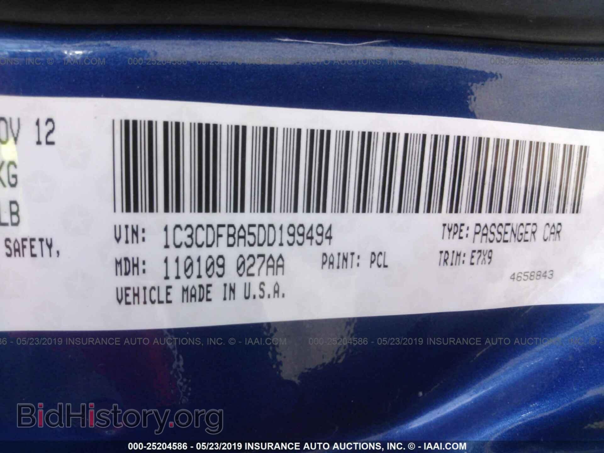 2013 DODGE DART - VIN: 1C3CDFBA5DD199494 - Фото 9