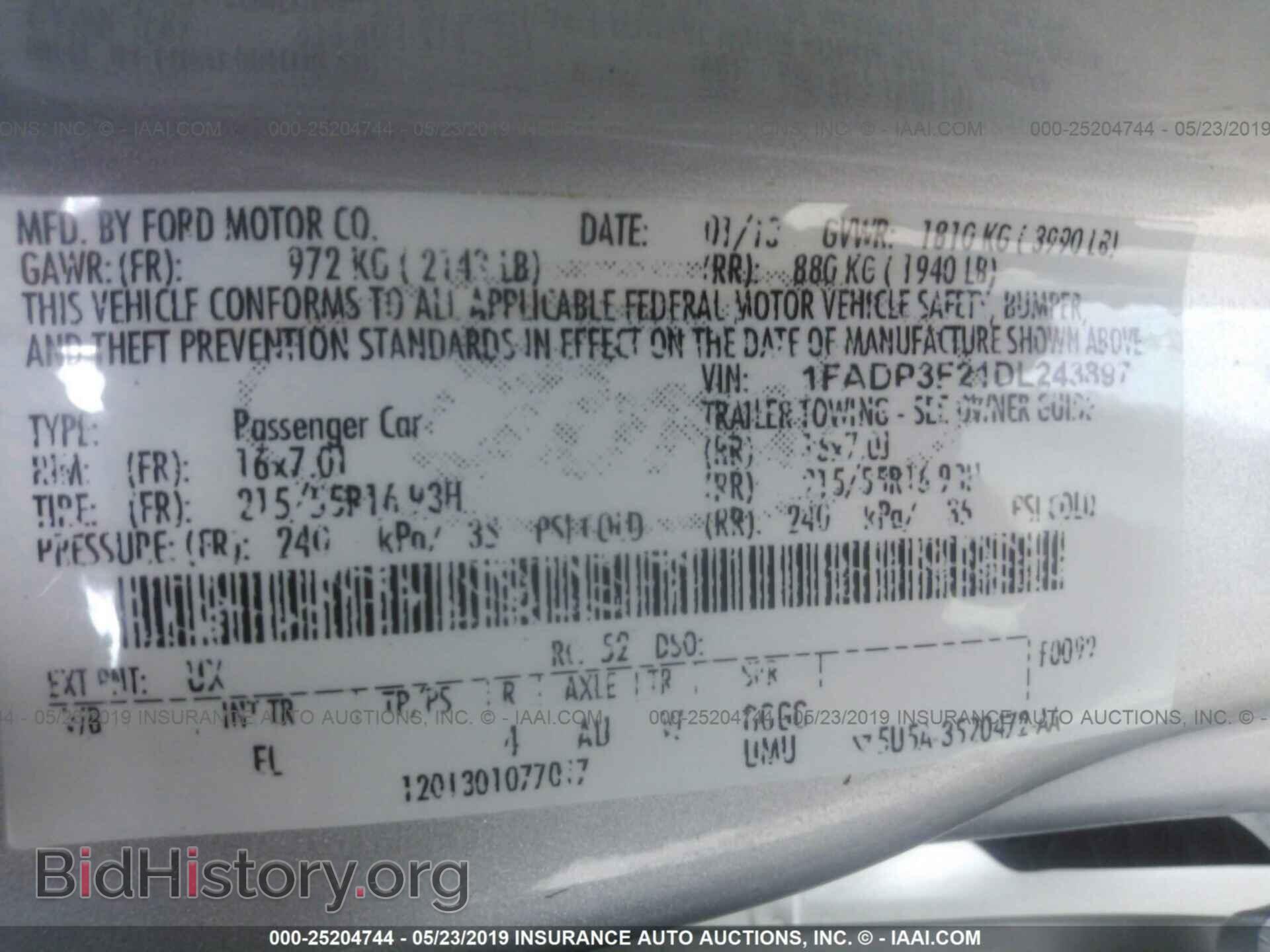 2013 FORD FOCUS - VIN: 1FADP3F21DL243897 - Photo 9