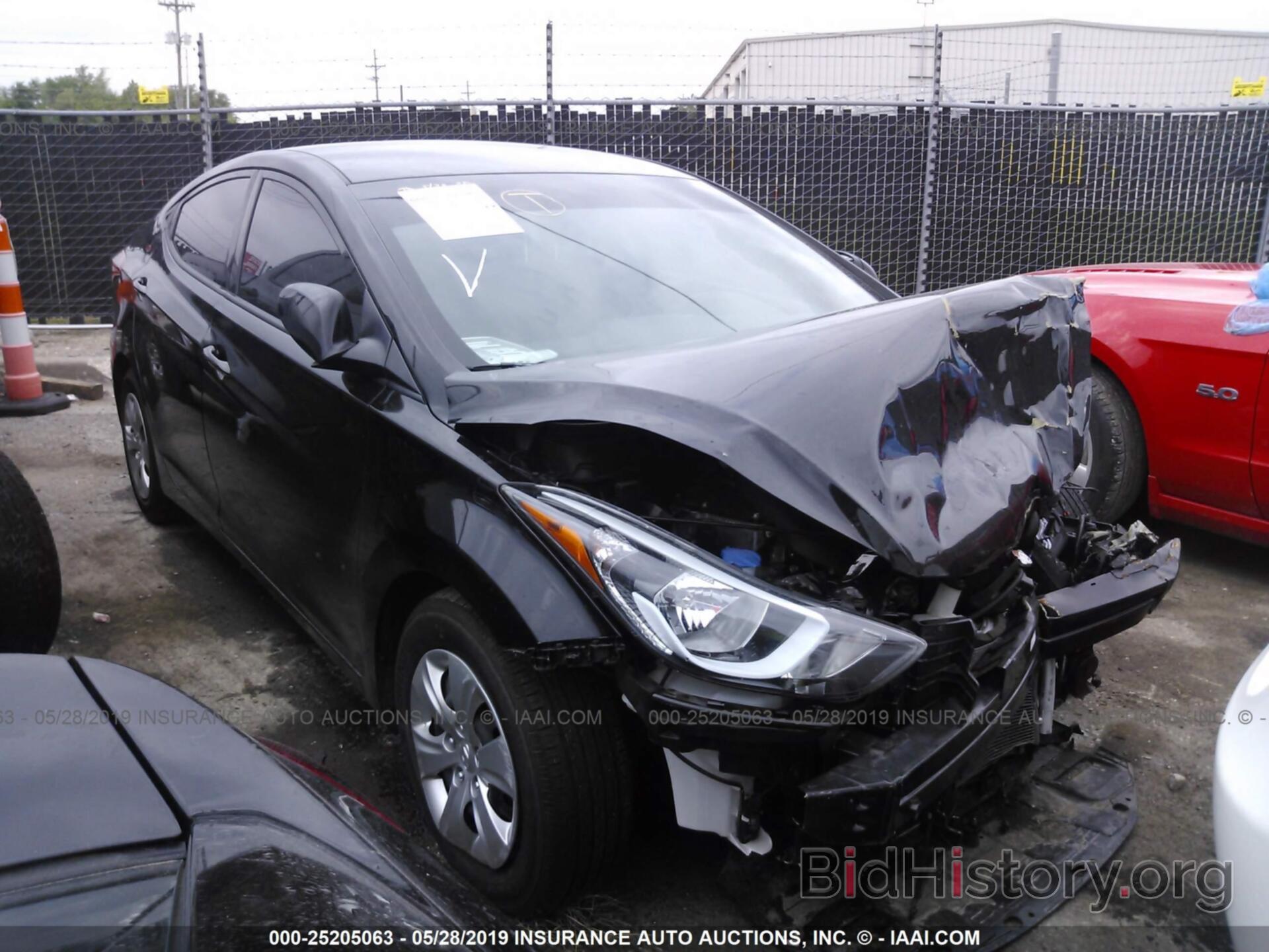 Photo KMHDH4AE8GU646008 - HYUNDAI ELANTRA 2016