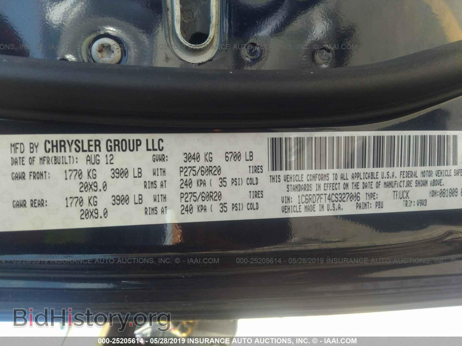 2012 DODGE RAM 1500 - VIN: 1C6RD7FT4CS327006 - Фото 9