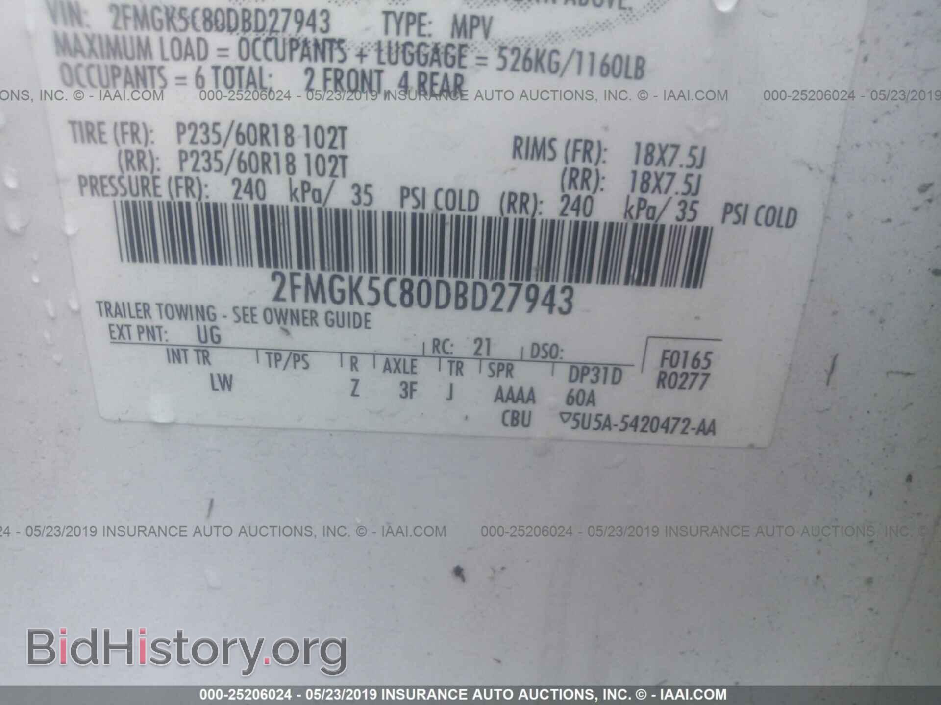 2013 FORD FLEX - VIN: 2FMGK5C80DBD27943 - Фото 9