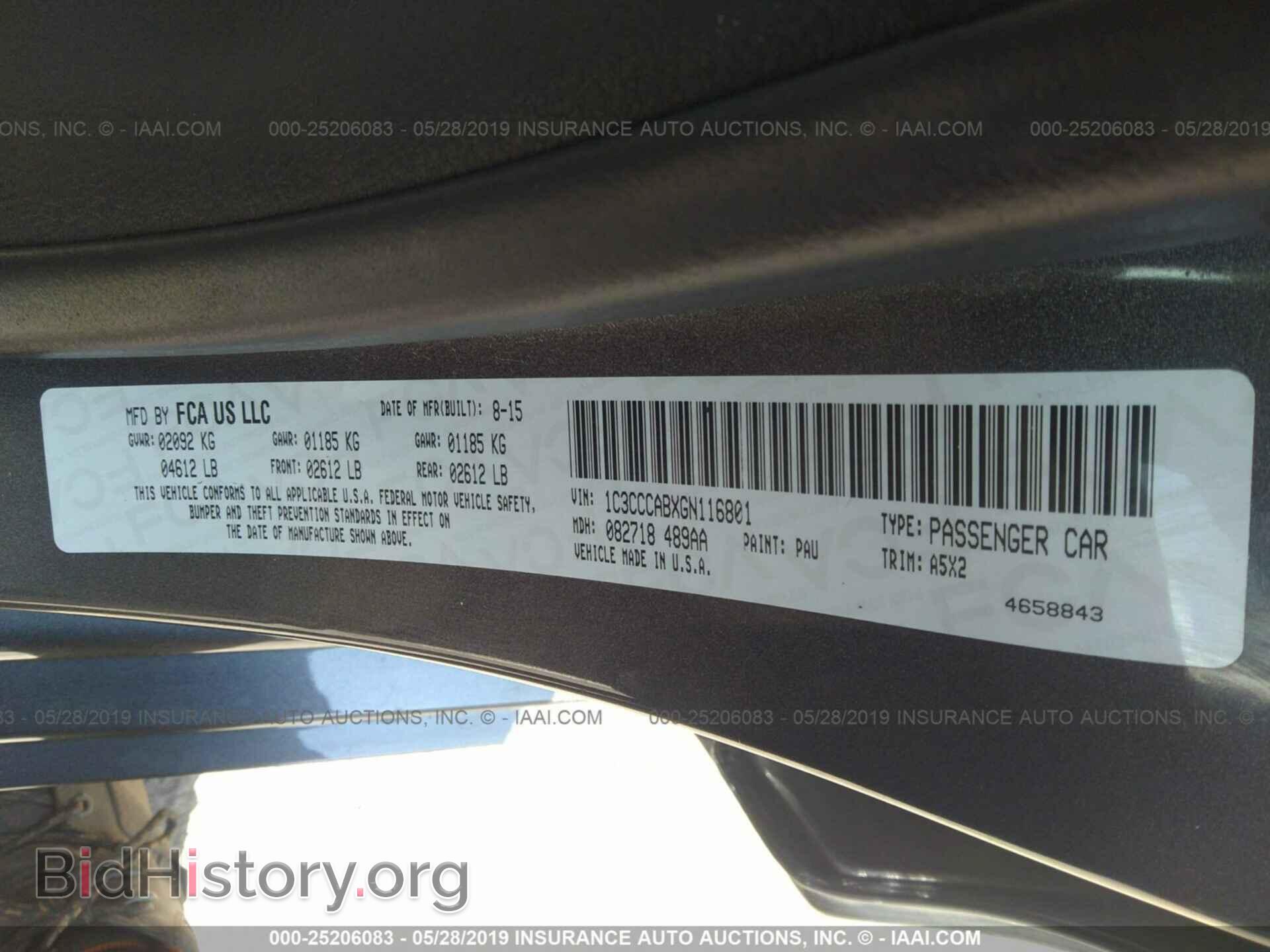 2016 CHRYSLER 200 - VIN: 1C3CCCABXGN116801 - Photo 9