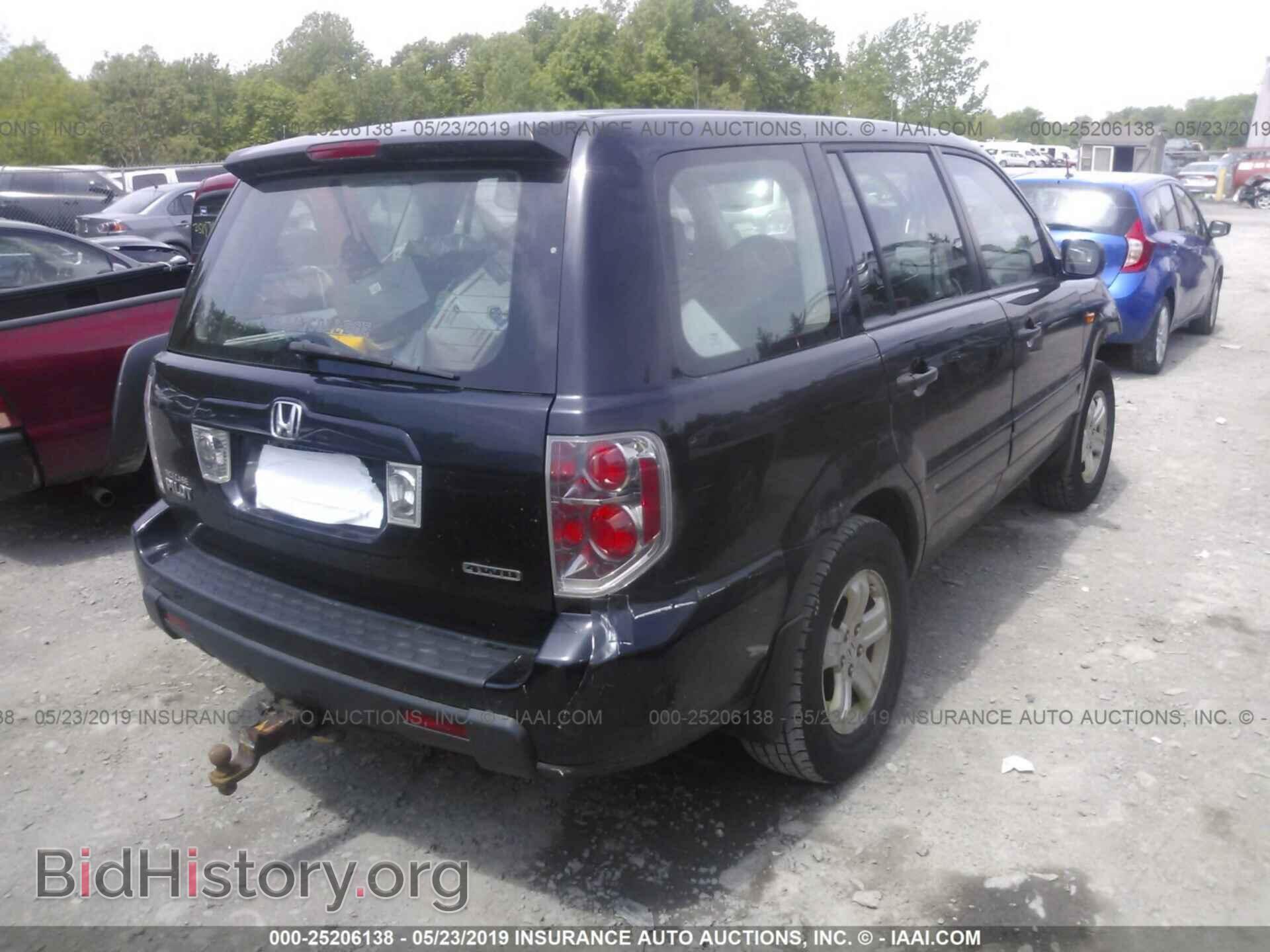 2007 HONDA PILOT - VIN: 2HKYF18117H512092 - Фото 4