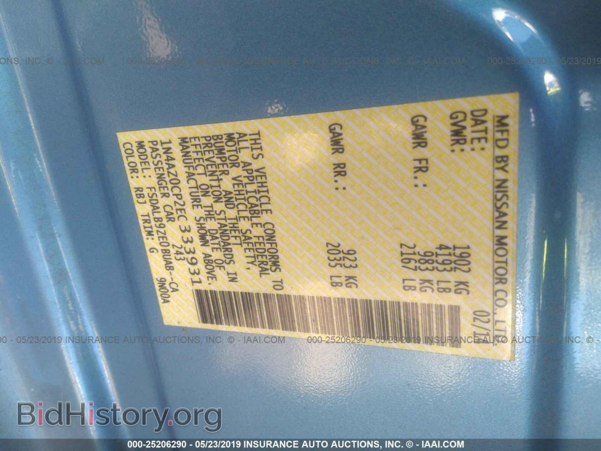 2014 NISSAN LEAF - VIN: 1N4AZ0CP2EC333931 - Фото 9