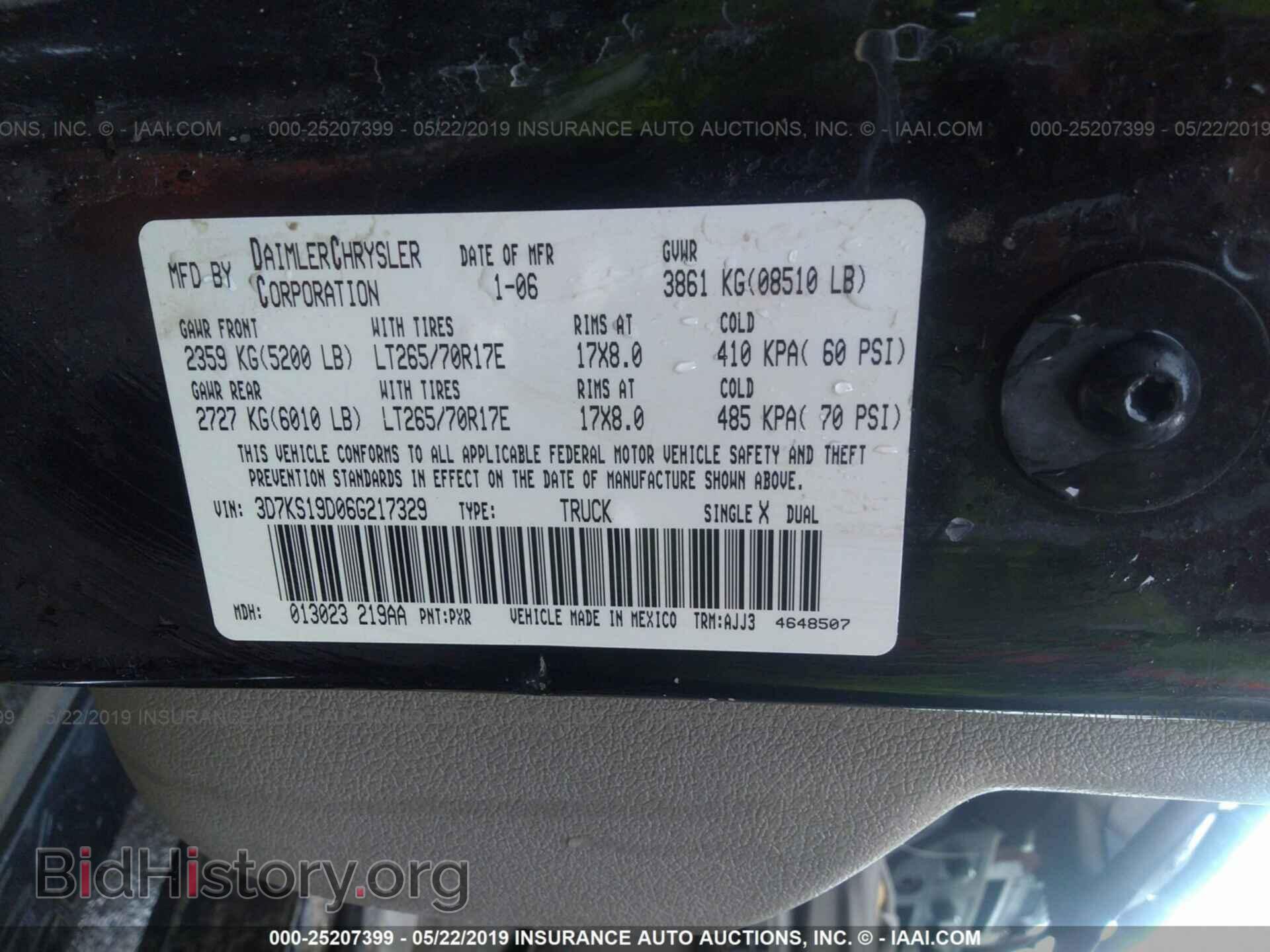 2006 DODGE RAM 1500 - VIN: 3D7KS19D06G217329 - Фото 9
