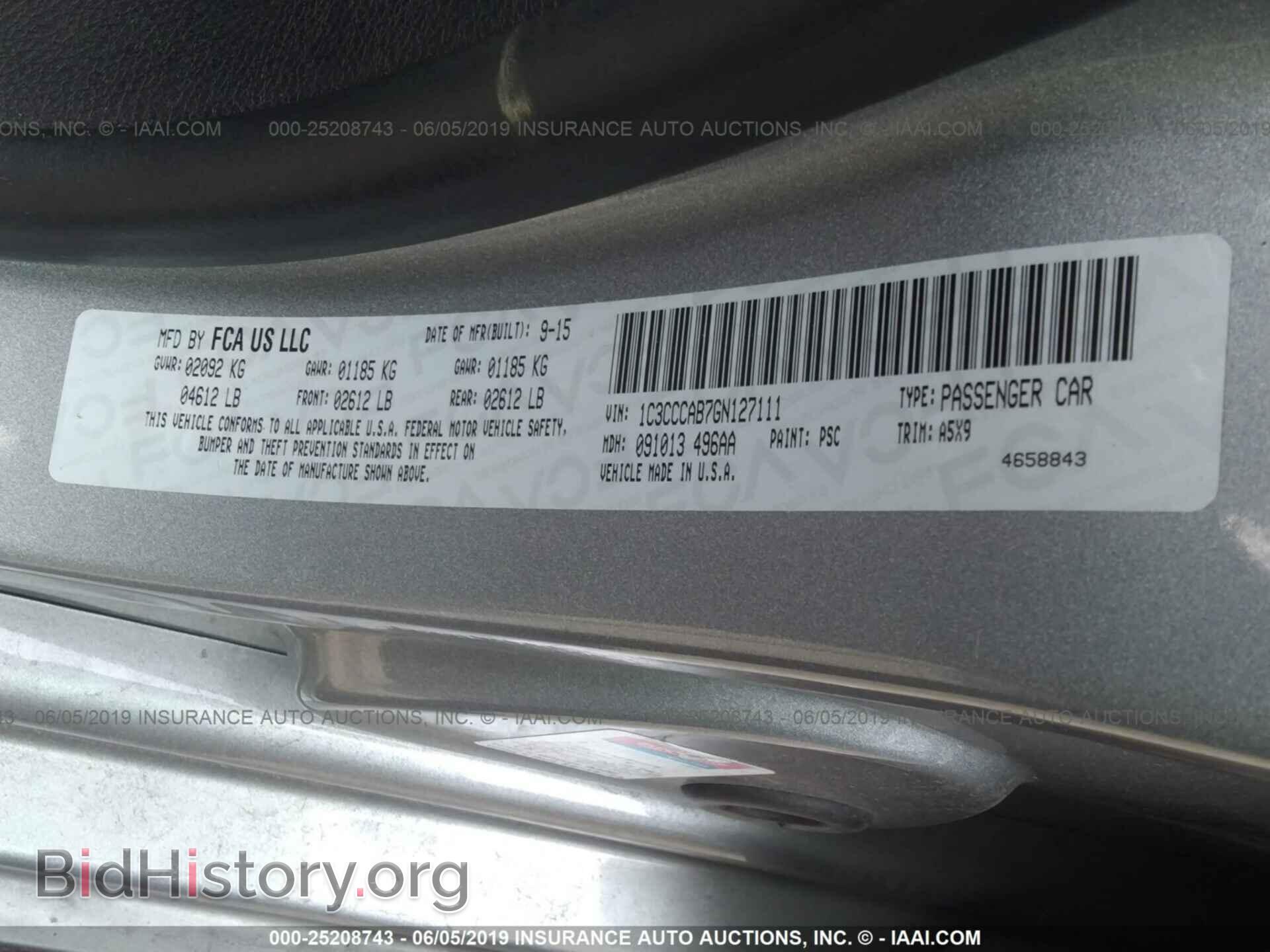 2016 CHRYSLER 200 - VIN: 1C3CCCAB7GN127111 - Photo 9
