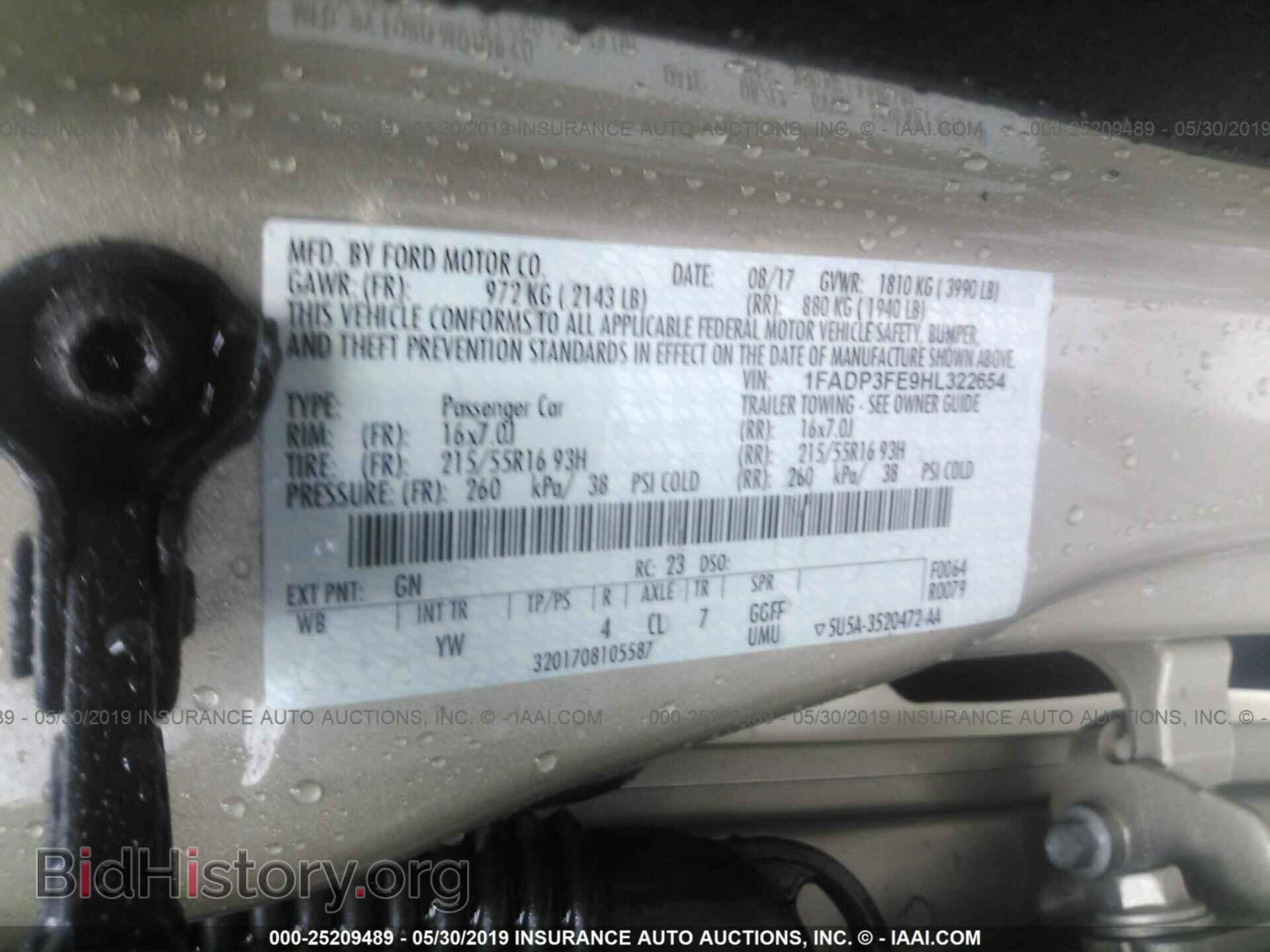 2017 FORD FOCUS - VIN: 1FADP3FE9HL322654 - Photo 9