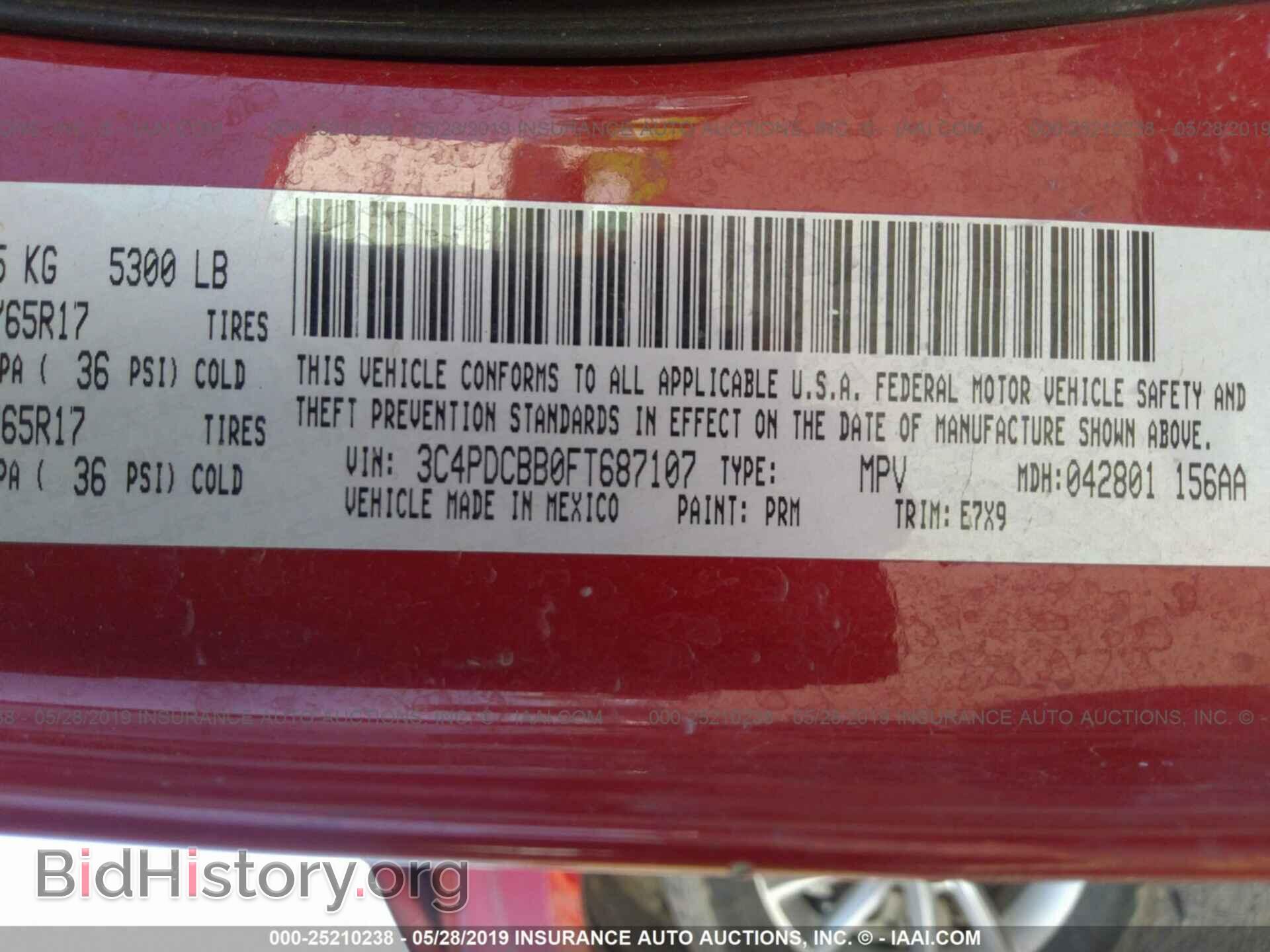 2015 DODGE JOURNEY - VIN: 3C4PDCBB0FT687107 - Photo 9
