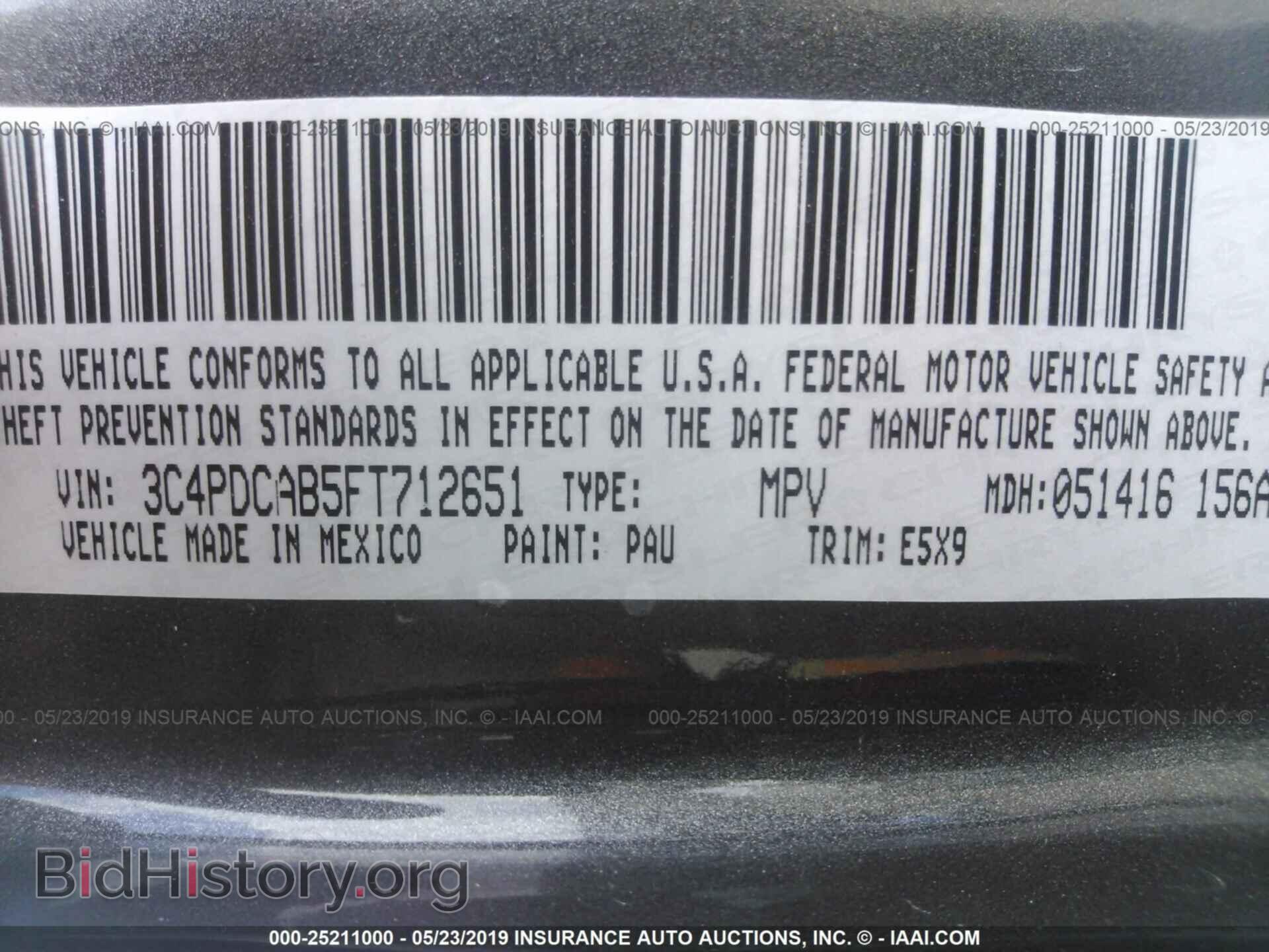 2015 DODGE JOURNEY - VIN: 3C4PDCAB5FT712651 - Photo 9