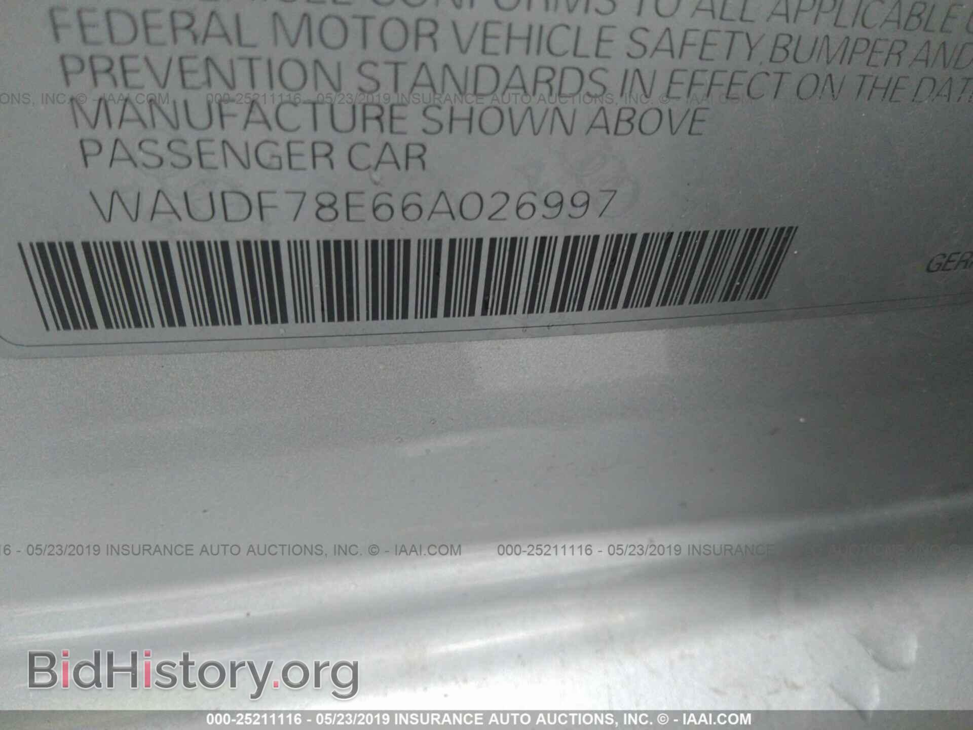 2006 AUDI A4 - VIN: WAUDF78E66A026997 - Photo 9