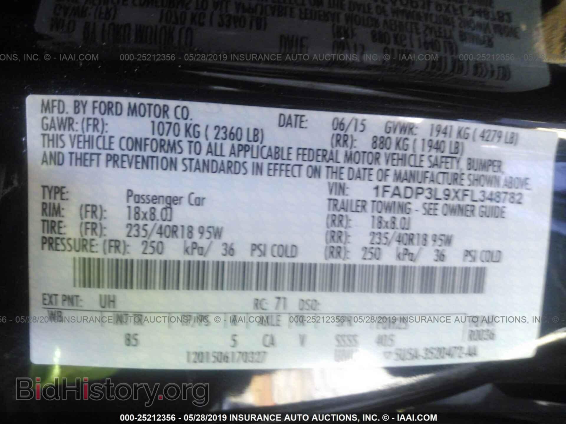 2015 FORD FOCUS - VIN: 1FADP3L9XFL348782 - Фото 9