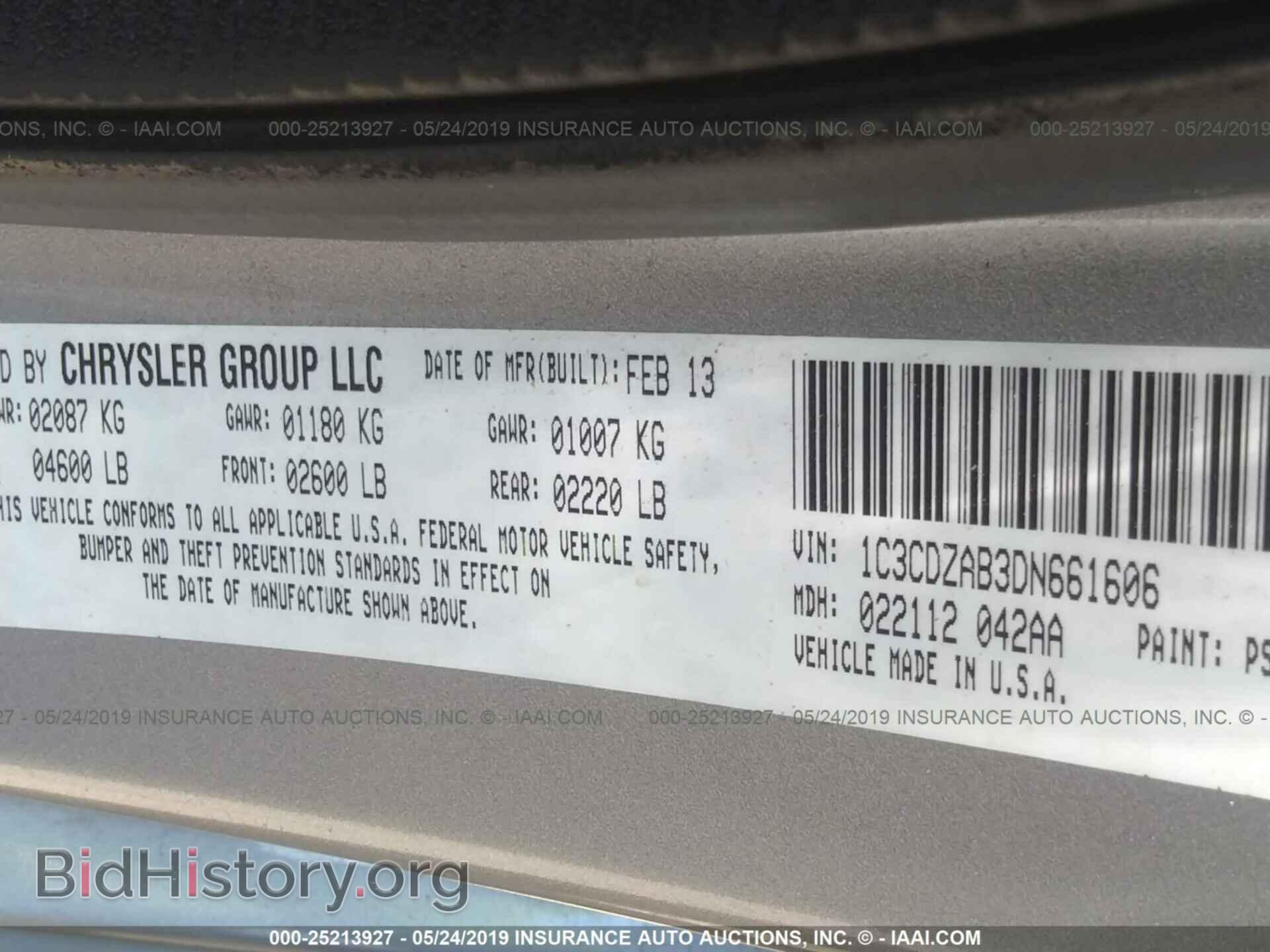 2013 DODGE AVENGER - VIN: 1C3CDZAB3DN661606 - Фото 9