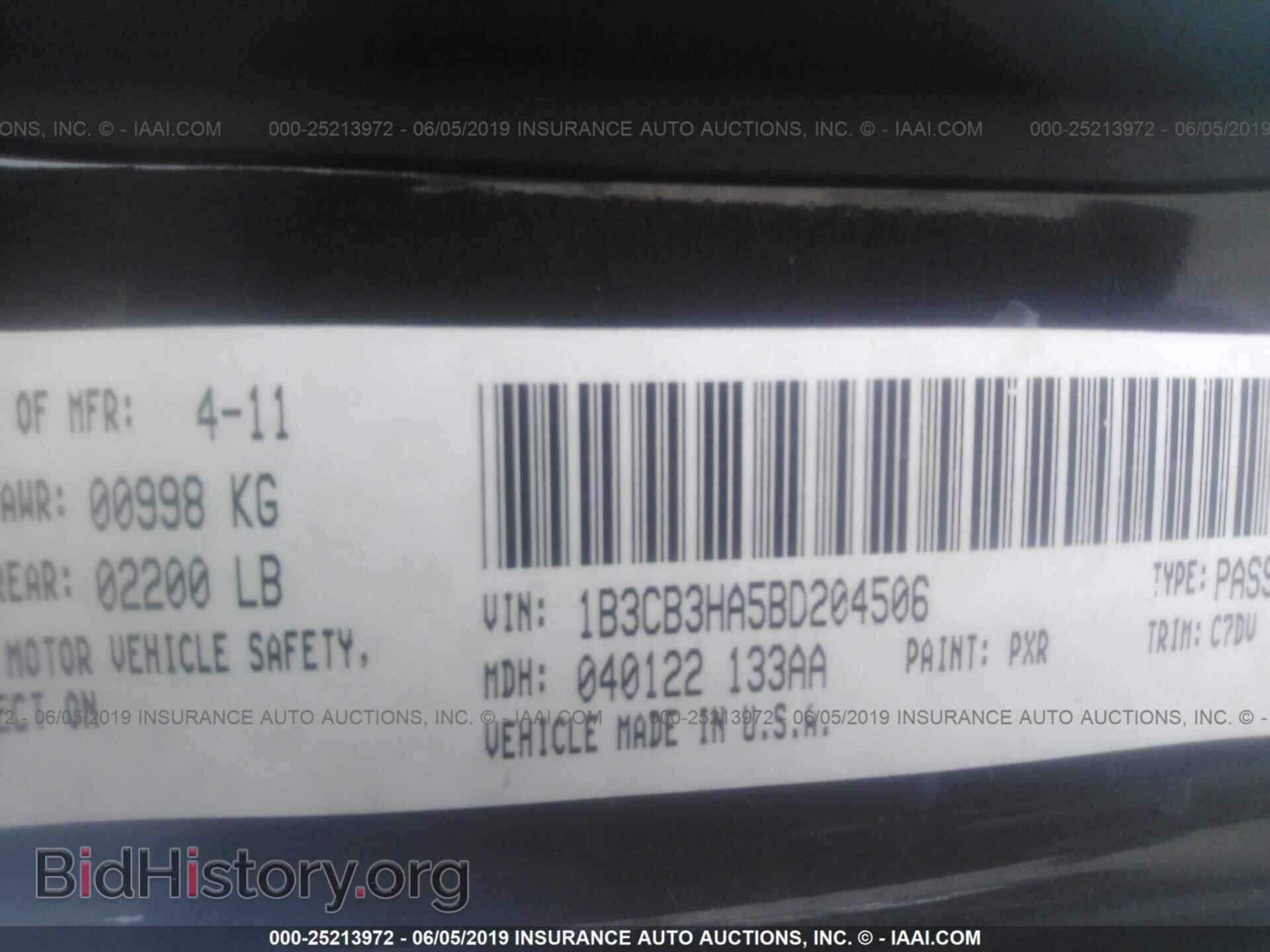 2011 DODGE CALIBER - VIN: 1B3CB3HA5BD204506 - Photo 9