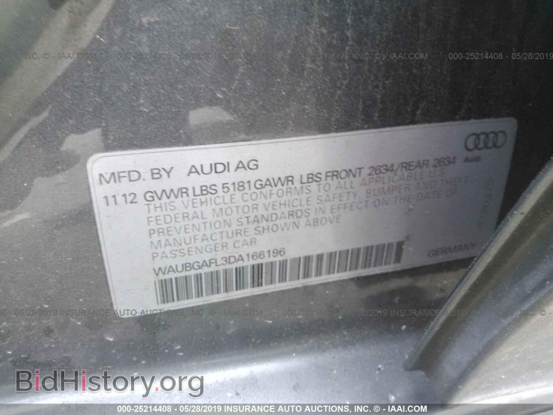 2013 AUDI S4 - VIN: WAUBGAFL3DA166196 - Фото 9