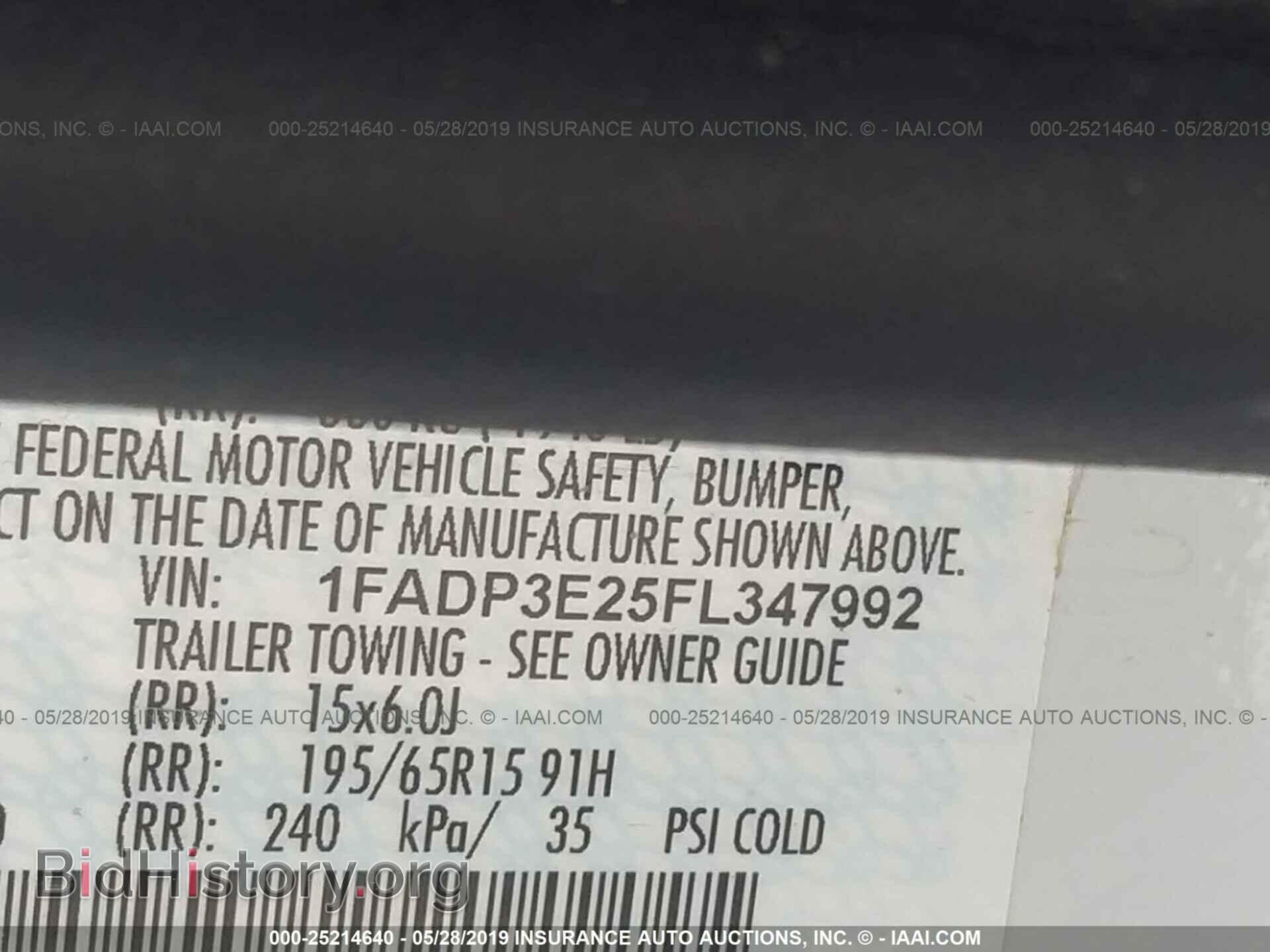2015 FORD FOCUS - VIN: 1FADP3E25FL347992 - Фото 9