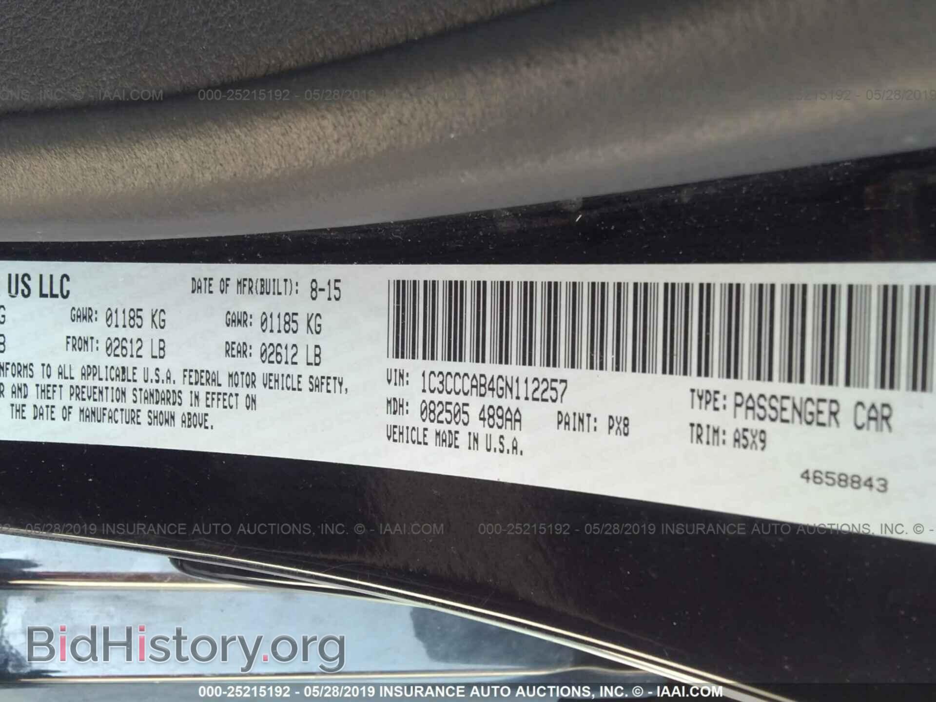 2016 CHRYSLER 200 - VIN: 1C3CCCAB4GN112257 - Photo 9