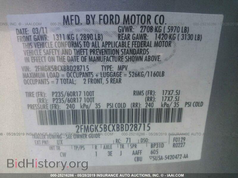 2011 Ford FLEX (VIN 2FMGK5BCXBBD28715) — photo 9 of 10