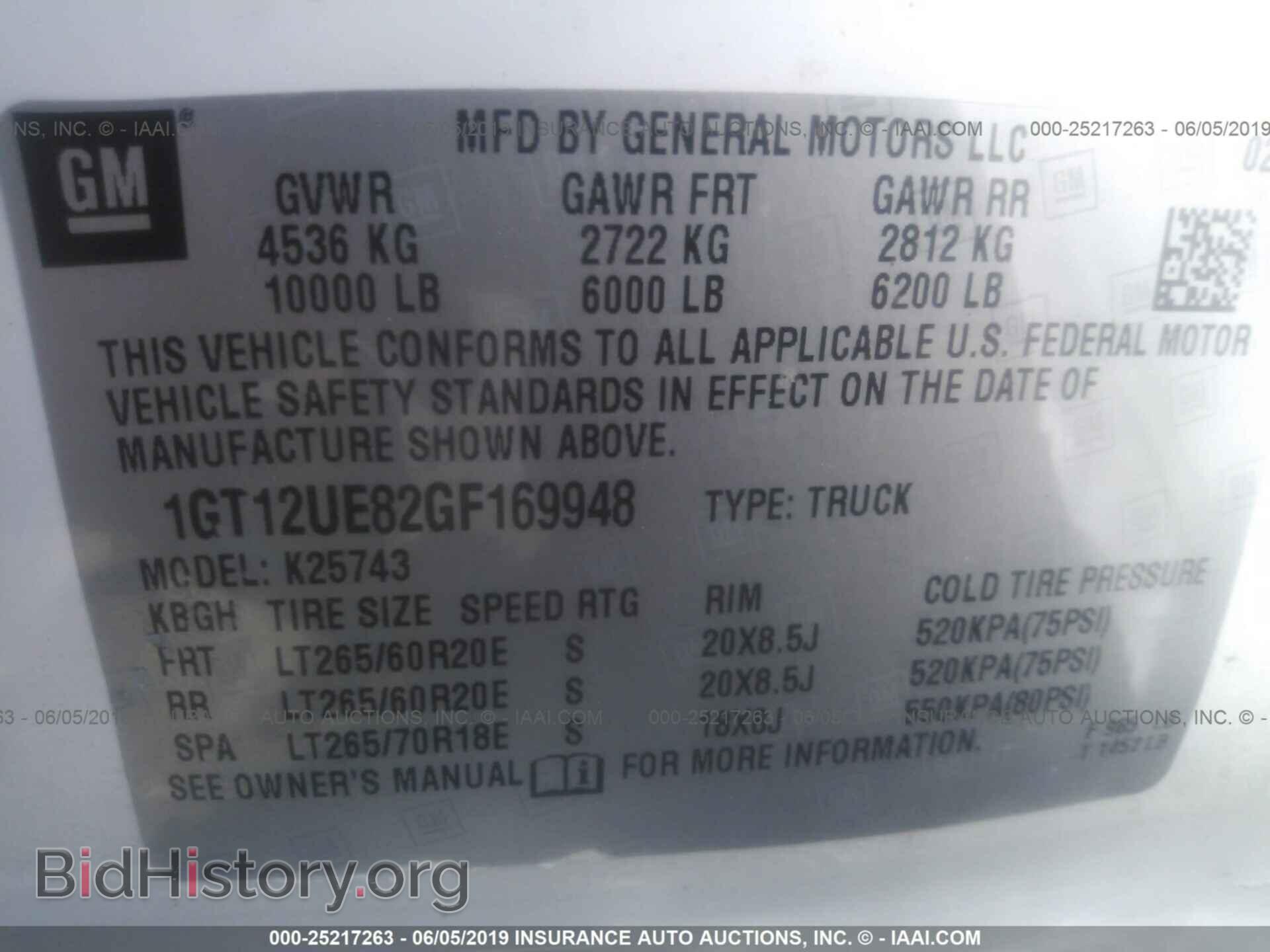 2016 GMC SIERRA - VIN: 1GT12UE82GF169948 - Фото 9