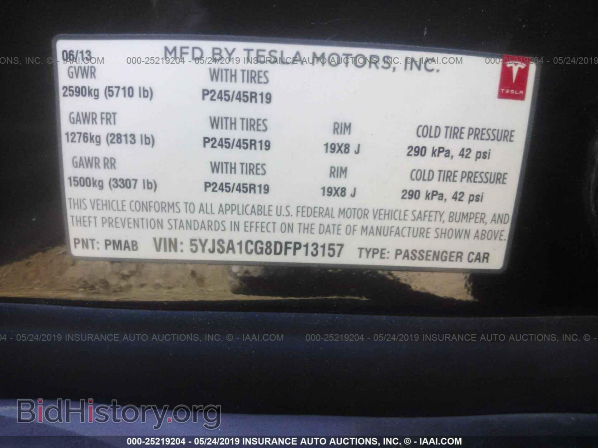 2013 TESLA MODEL S - VIN: 5YJSA1CG8DFP13157 - Photo 9