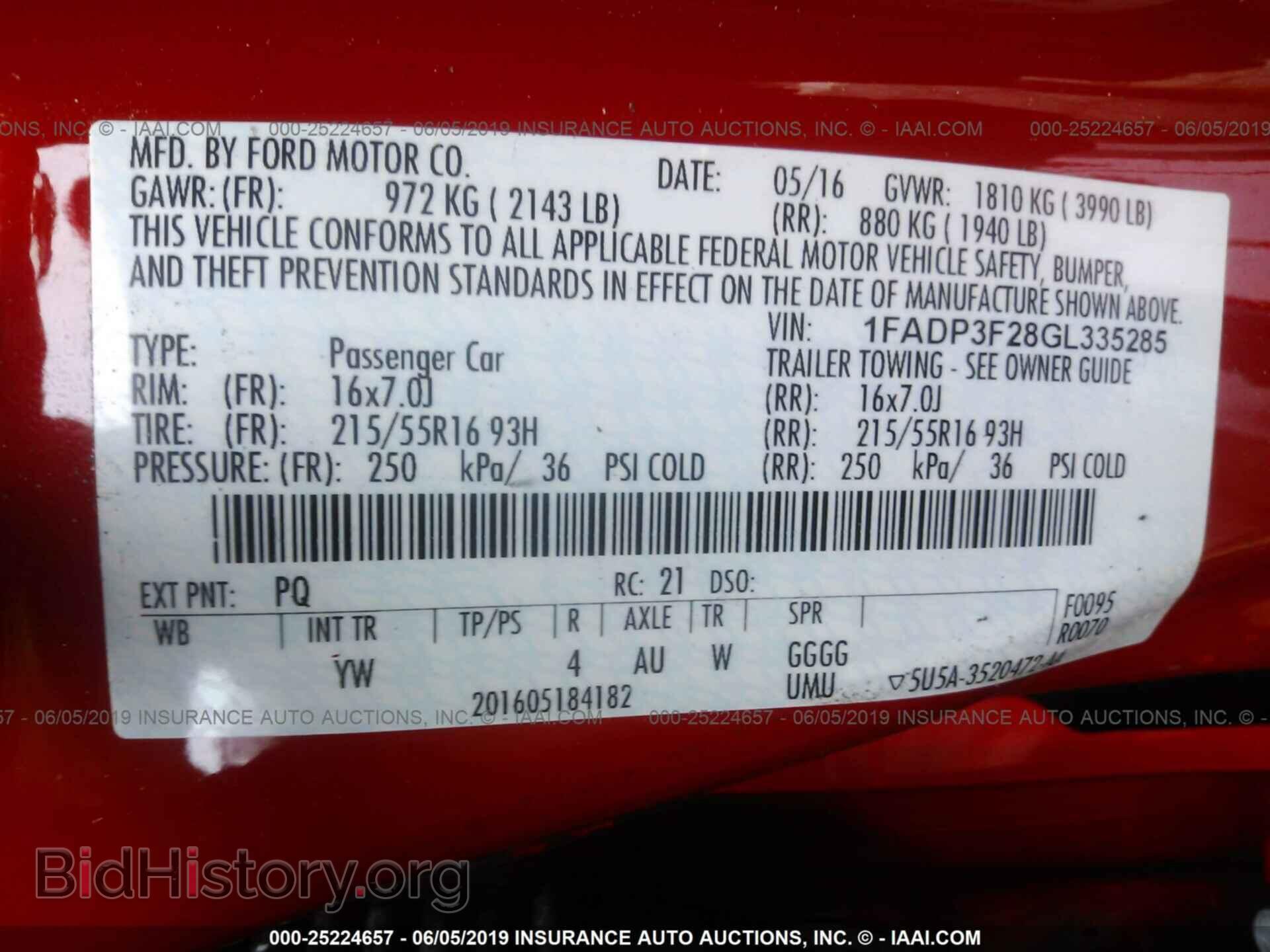 2016 FORD FOCUS - VIN: 1FADP3F28GL335285 - Фото 9