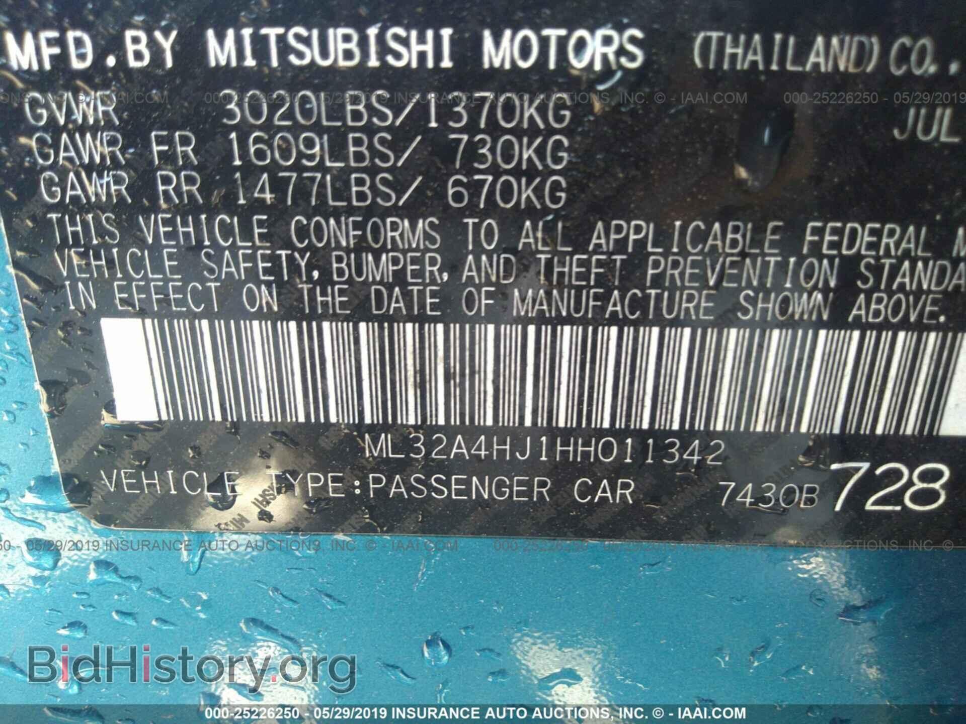 2017 MITSUBISHI MIRAGE - VIN: ML32A4HJ1HH011342 - Фото 9