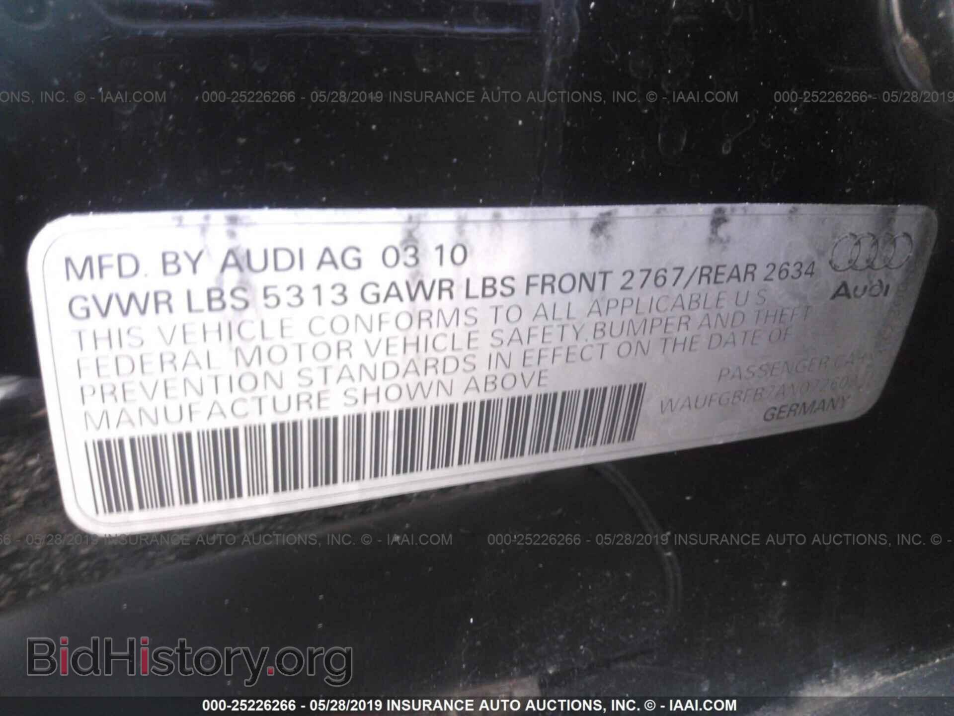 2010 AUDI A6 - VIN: WAUFGBFB7AN072602 - Photo 9