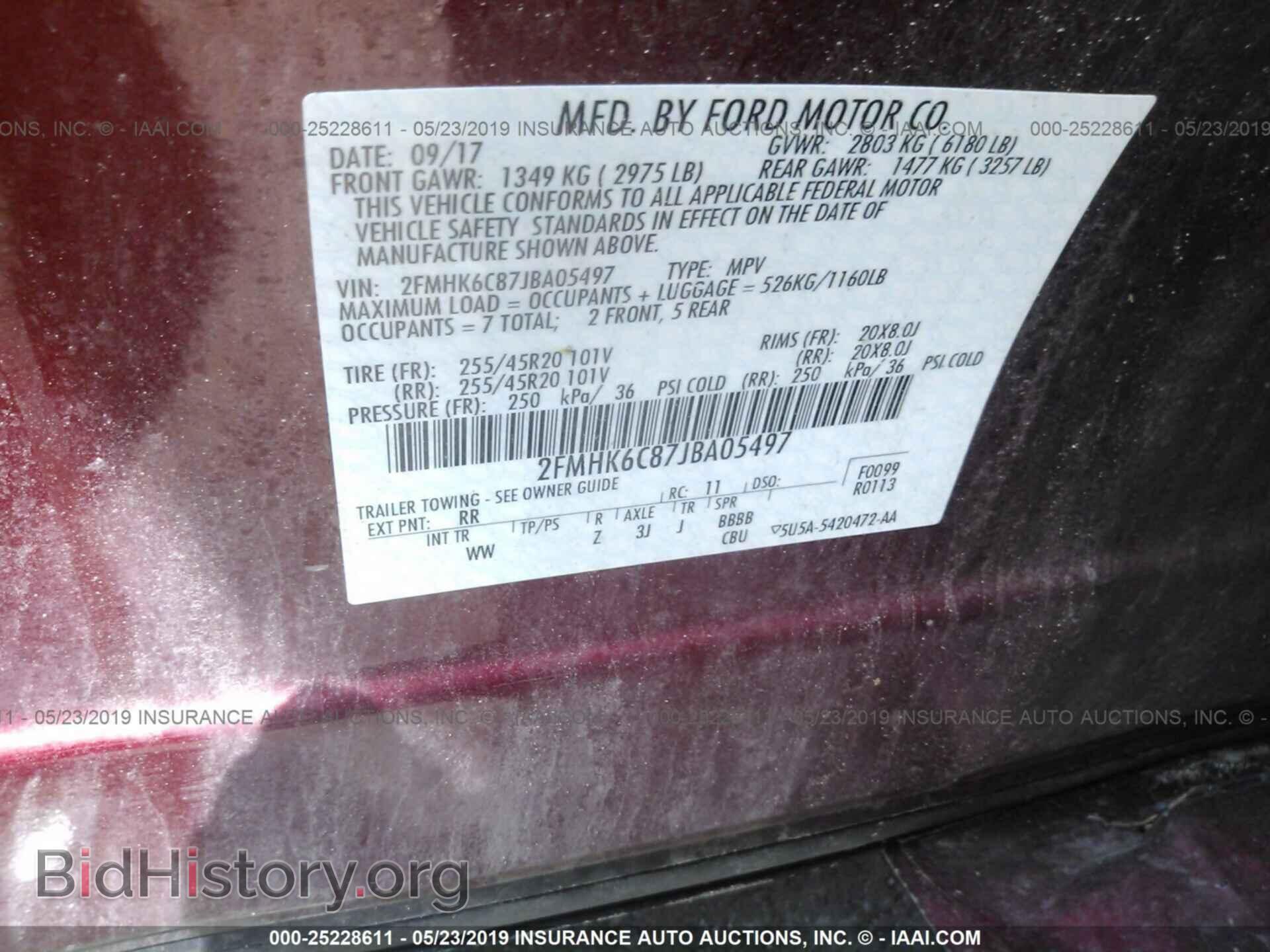 2018 FORD FLEX - VIN: 2FMHK6C87JBA05497 - Photo 9