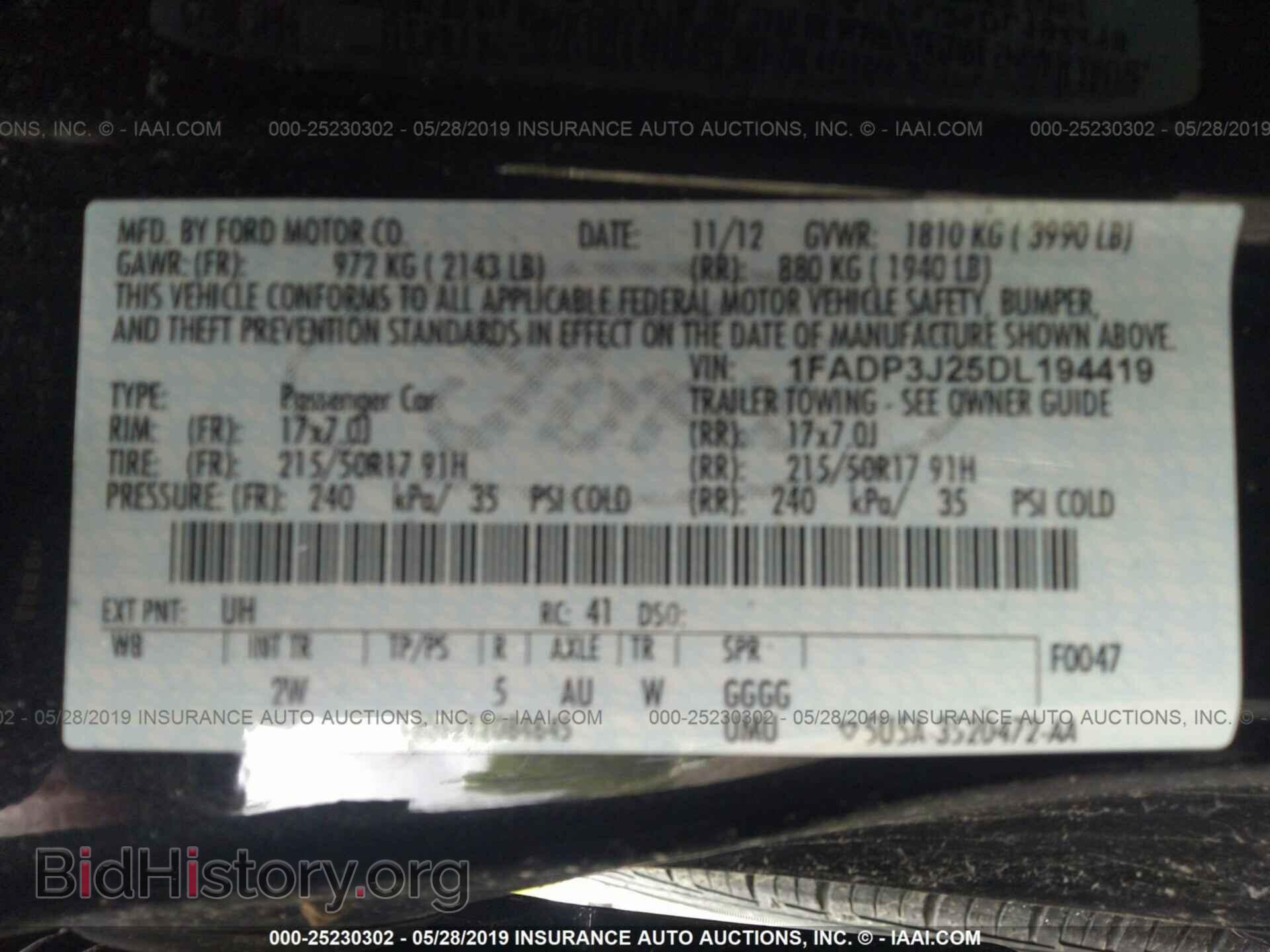 2013 FORD FOCUS - VIN: 1FADP3J25DL194419 - Photo 9