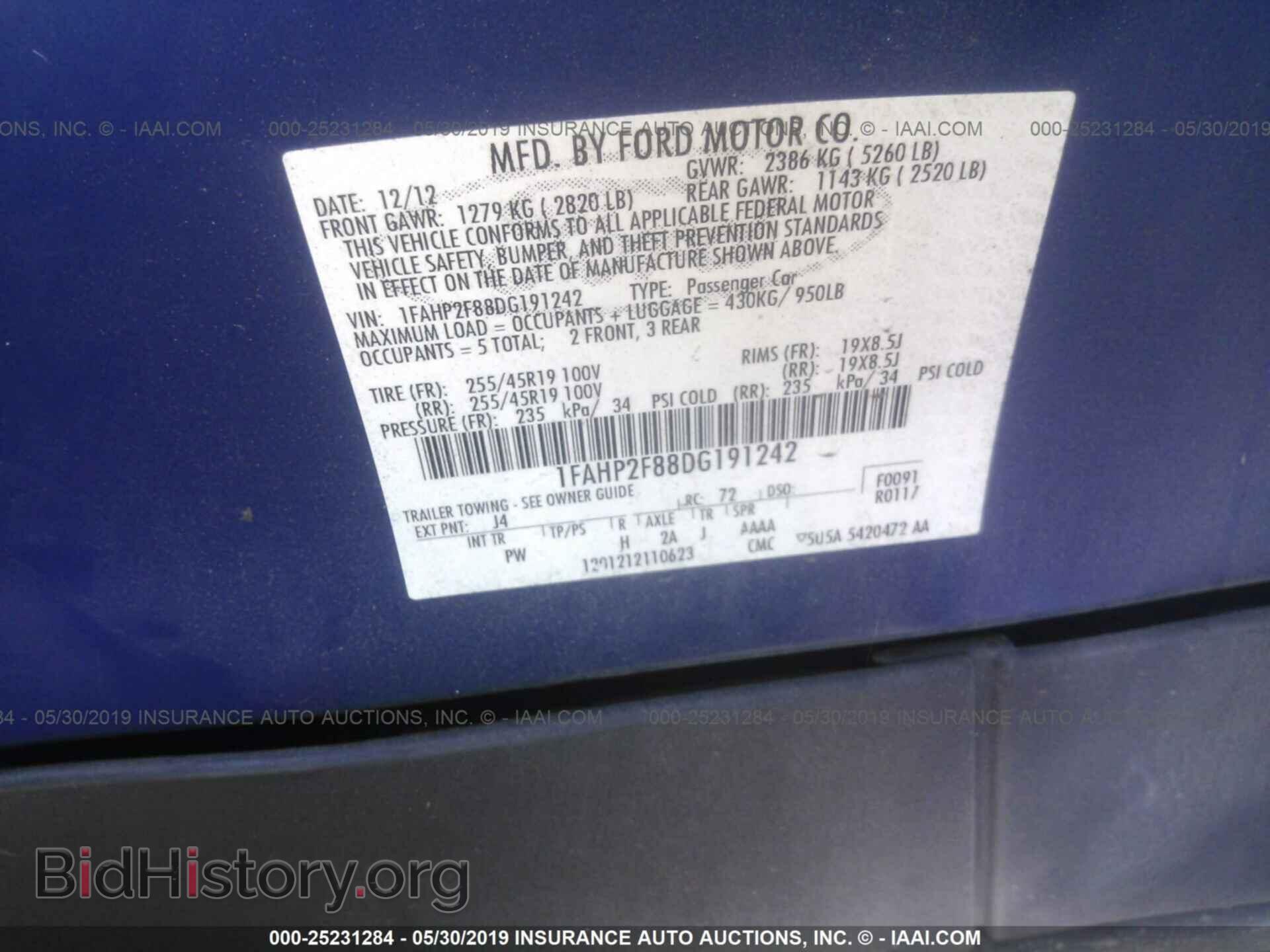 2013 FORD TAURUS - VIN: 1FAHP2F88DG191242 - Photo 9