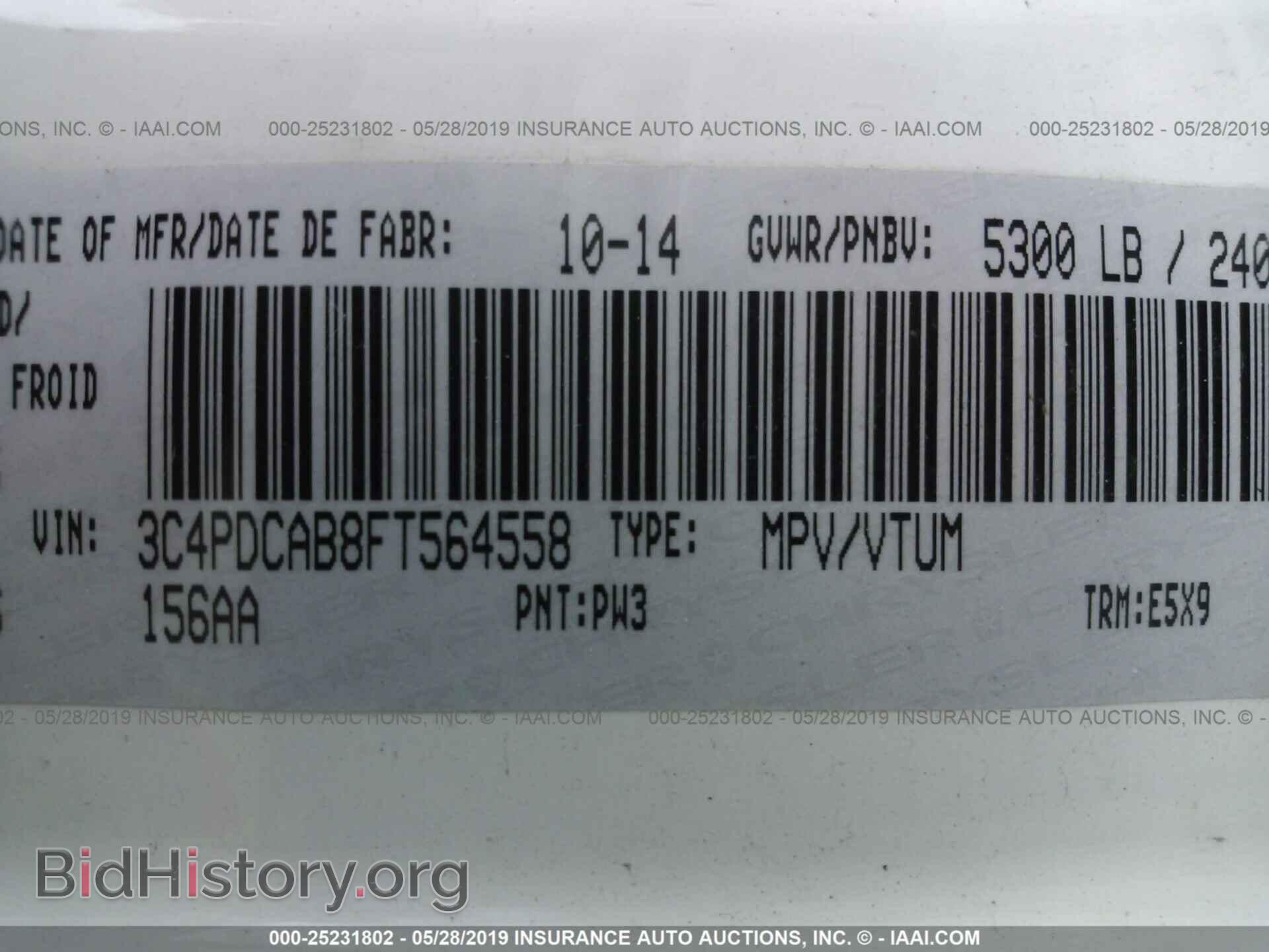 2015 DODGE JOURNEY - VIN: 3C4PDCAB8FT564558 - Photo 9