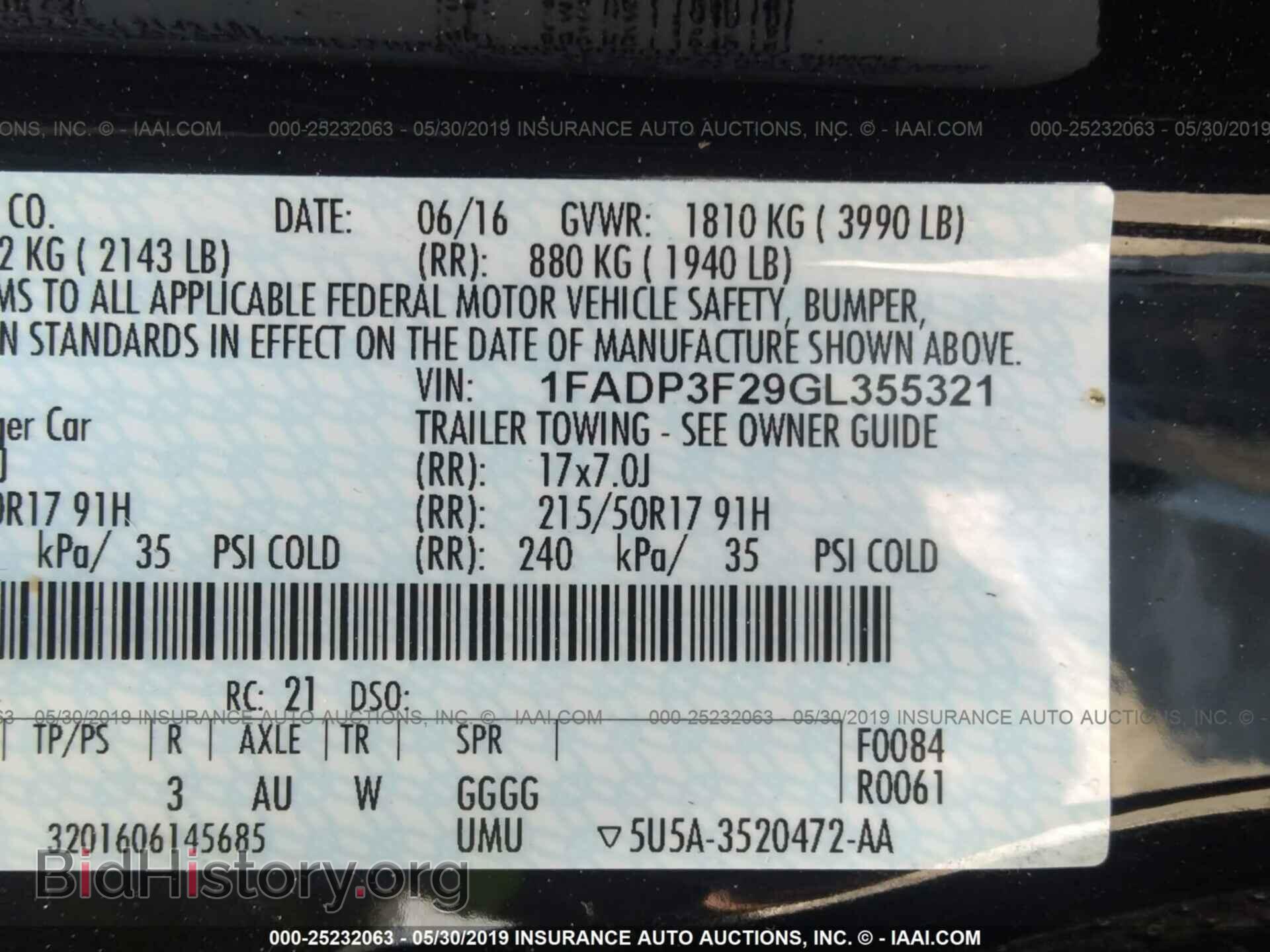 2016 FORD FOCUS - VIN: 1FADP3F29GL355321 - Photo 9