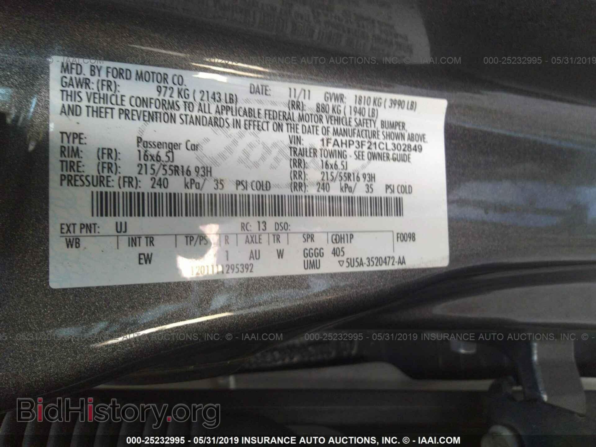 2012 FORD FOCUS - VIN: 1FAHP3F21CL302849 - Photo 9