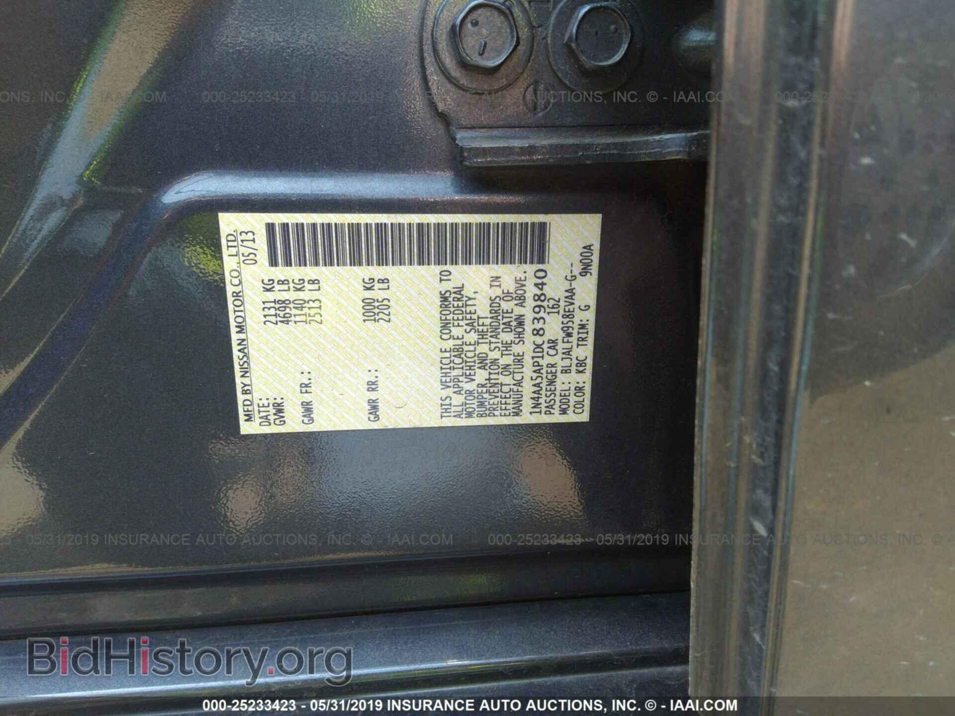 2013 NISSAN MAXIMA - VIN: 1N4AA5AP1DC839840 - Фото 7