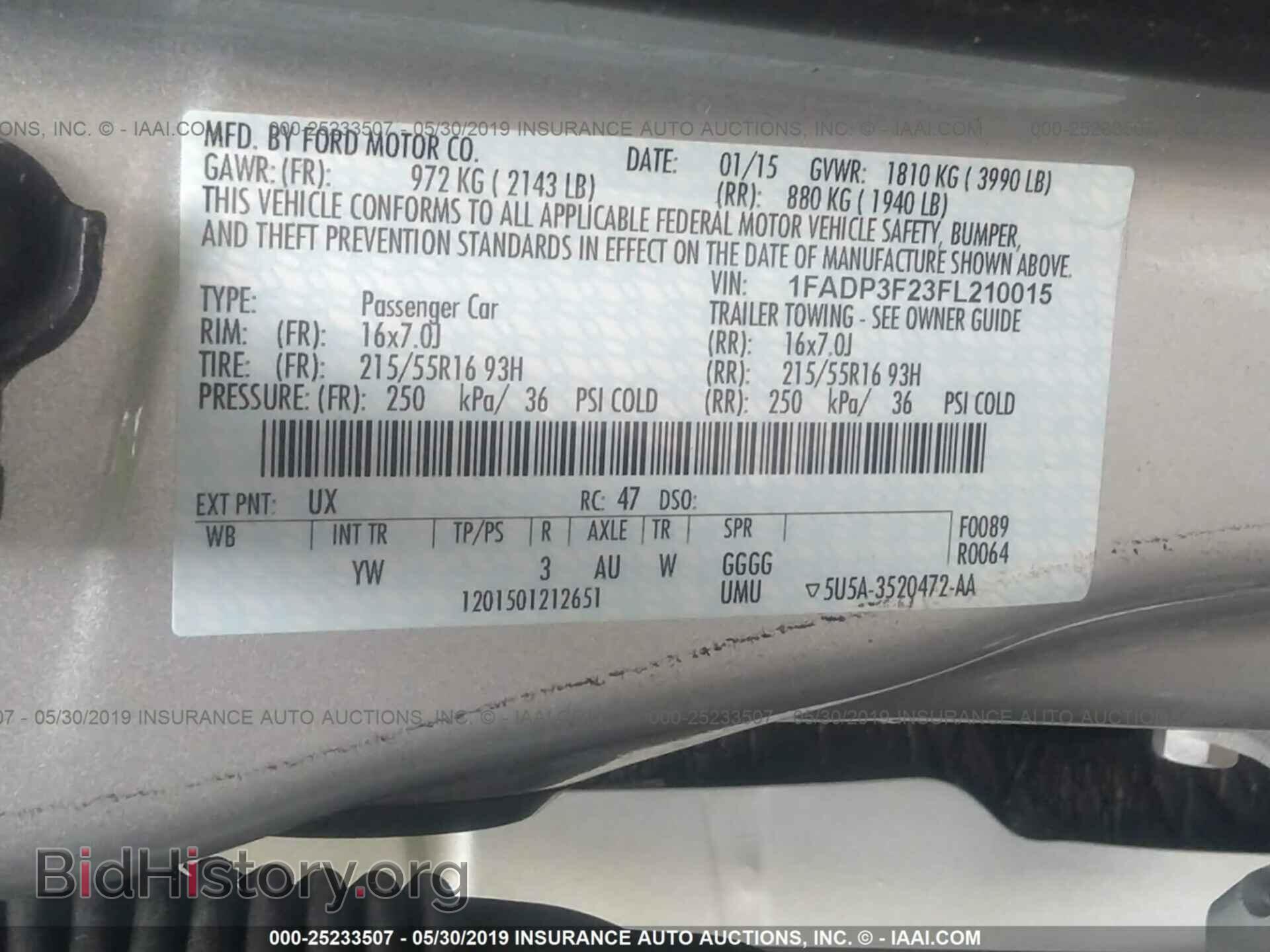 2015 FORD FOCUS - VIN: 1FADP3F23FL210015 - Photo 9