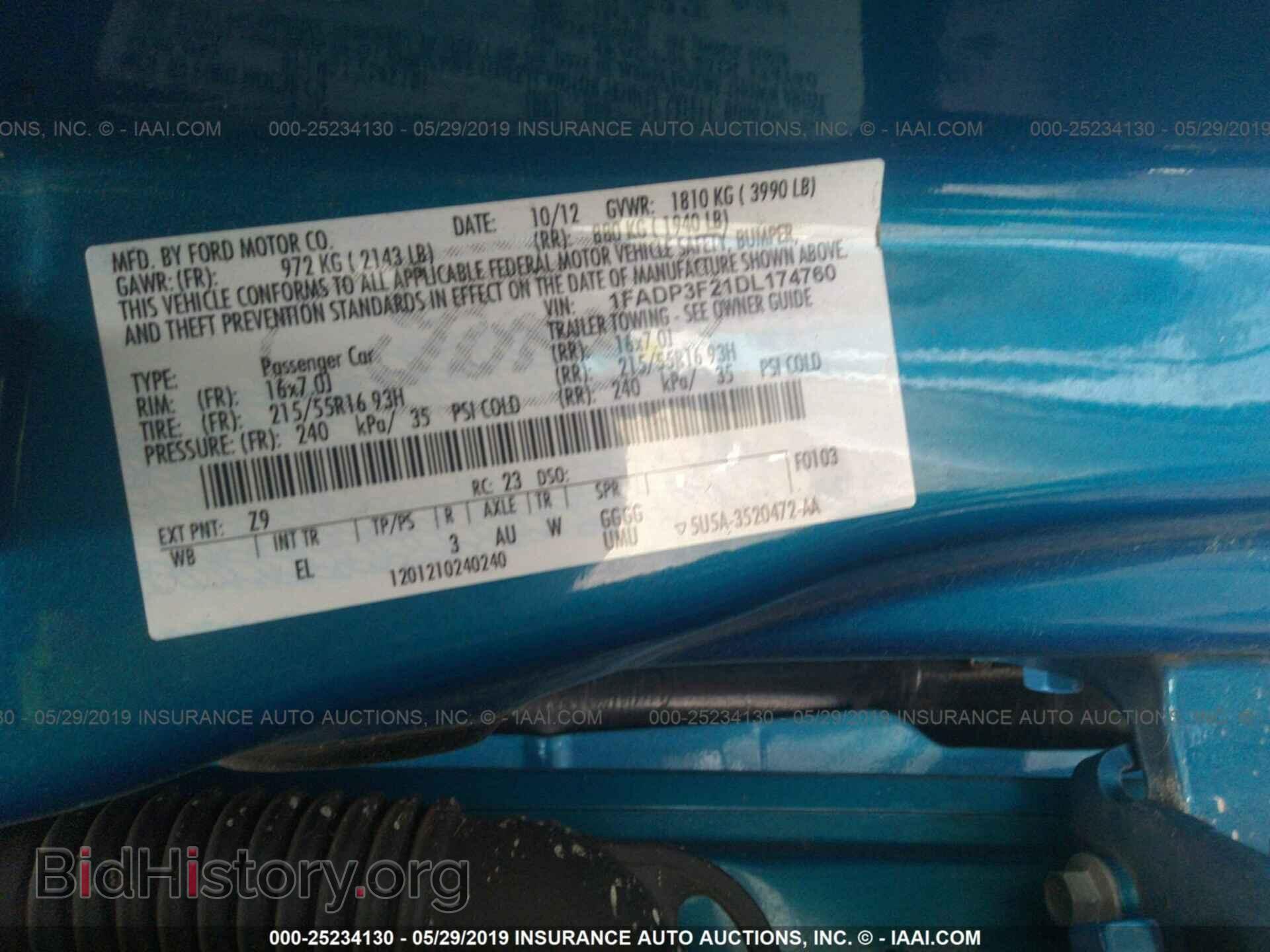 2013 FORD FOCUS - VIN: 1FADP3F21DL174760 - Photo 9