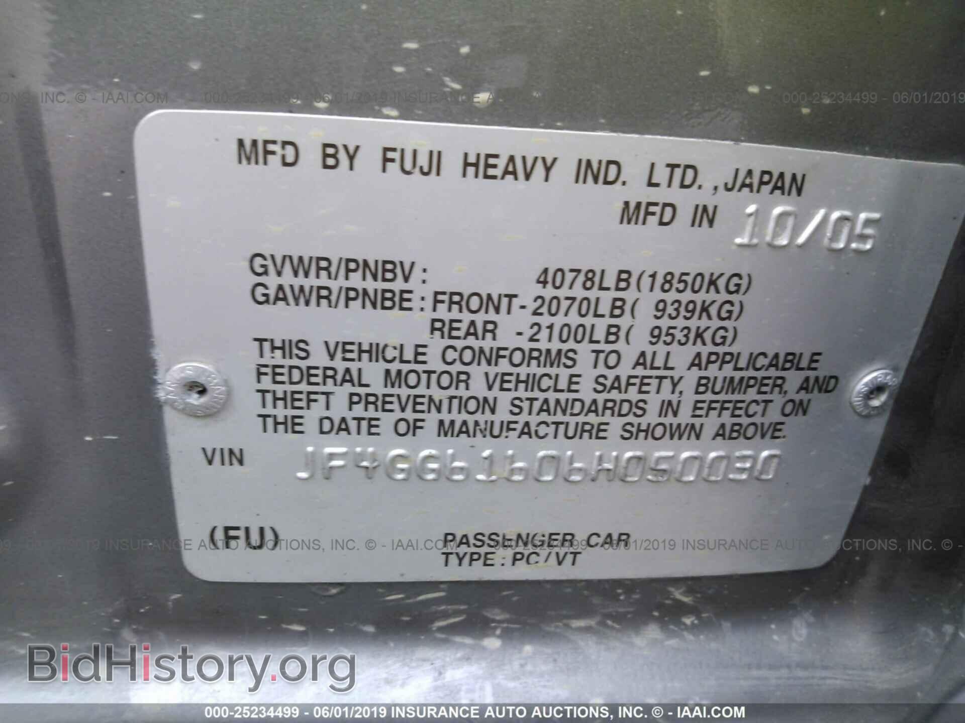 2006 SAAB 9-2 - VIN: JF4GG61606H050030 - Фото 9