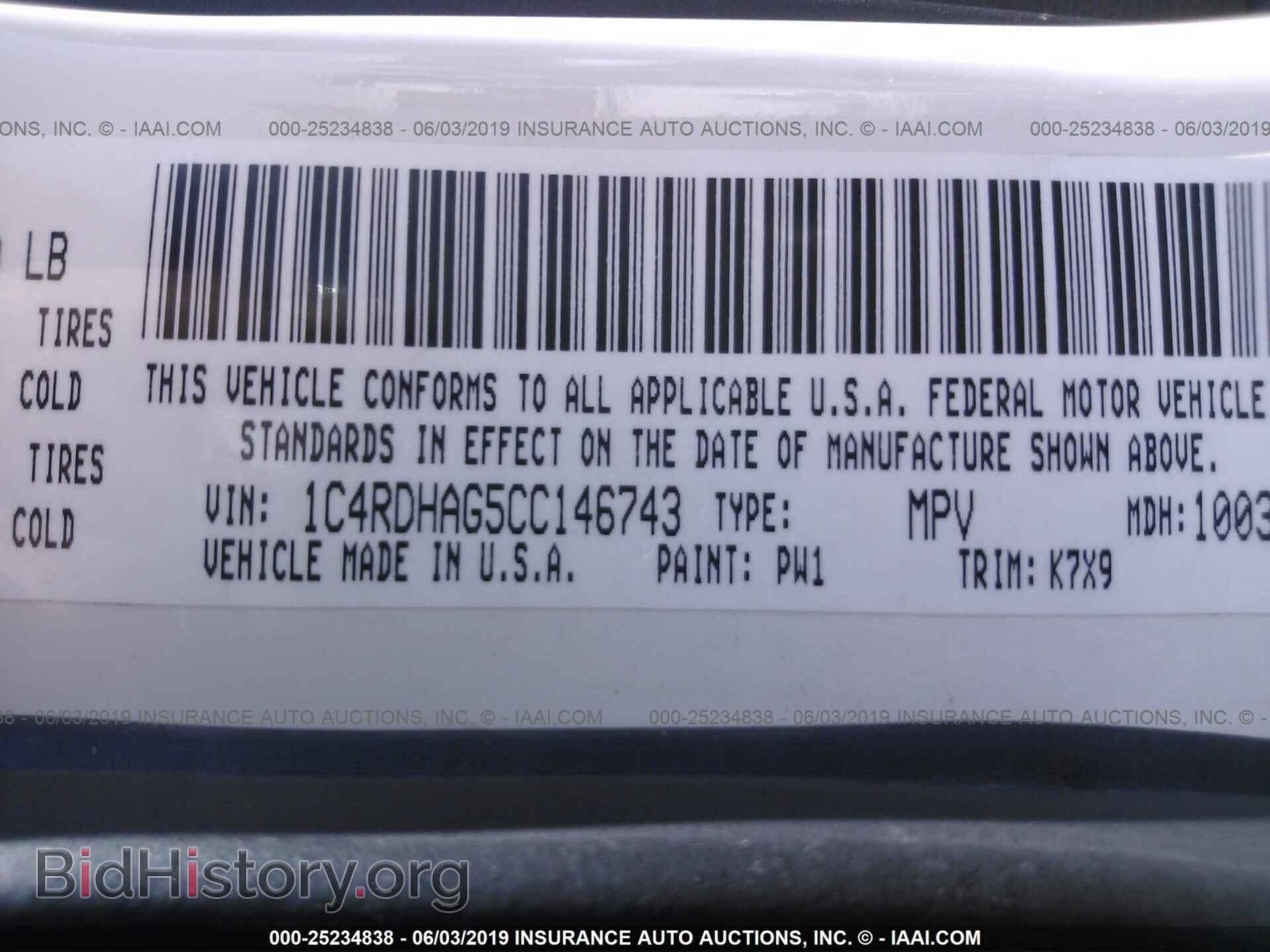 2012 DODGE DURANGO - VIN: 1C4RDHAG5CC146743 - Фото 9