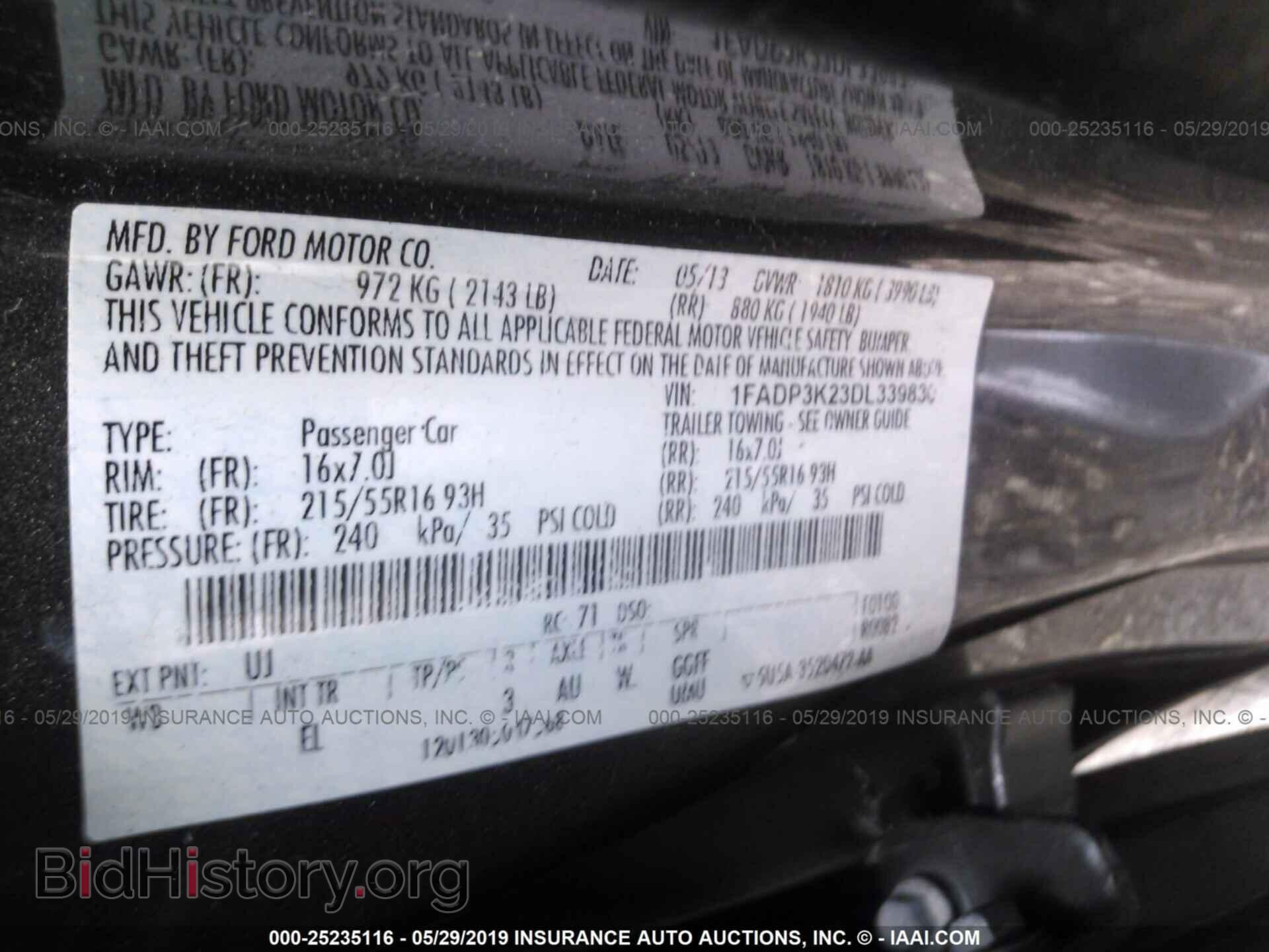 2013 FORD FOCUS - VIN: 1FADP3K23DL339830 - Фото 9
