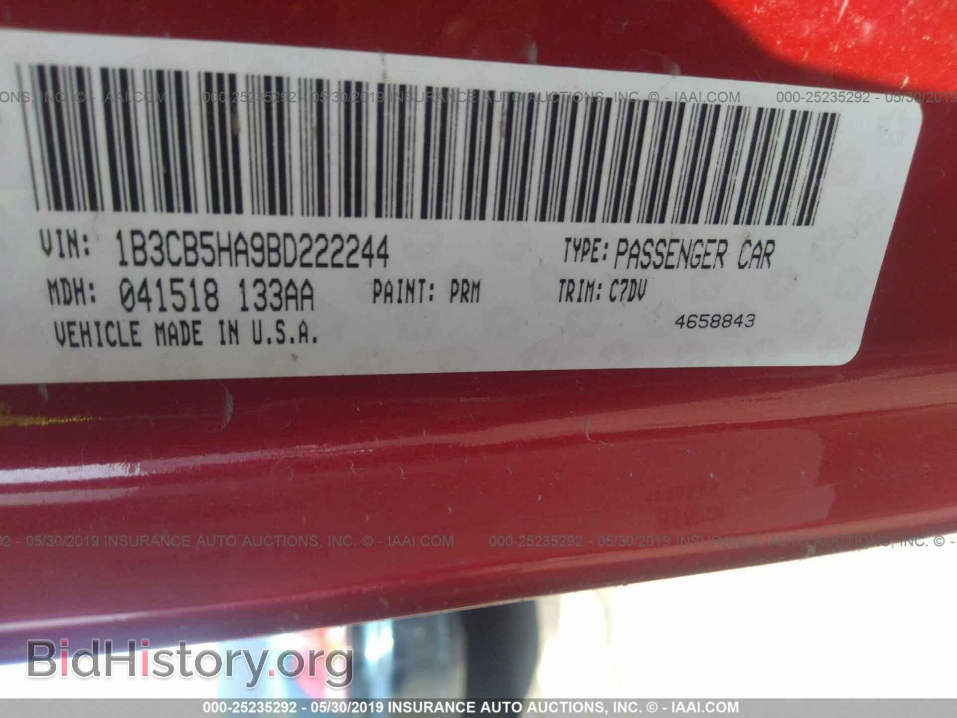 2011 DODGE CALIBER - VIN: 1B3CB5HA9BD222244 - Photo 9