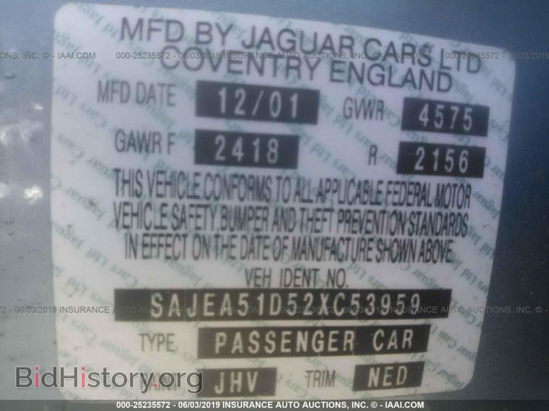 2002 JAGUAR X-TYPE - VIN: SAJEA51D52XC53959 - Фото 9
