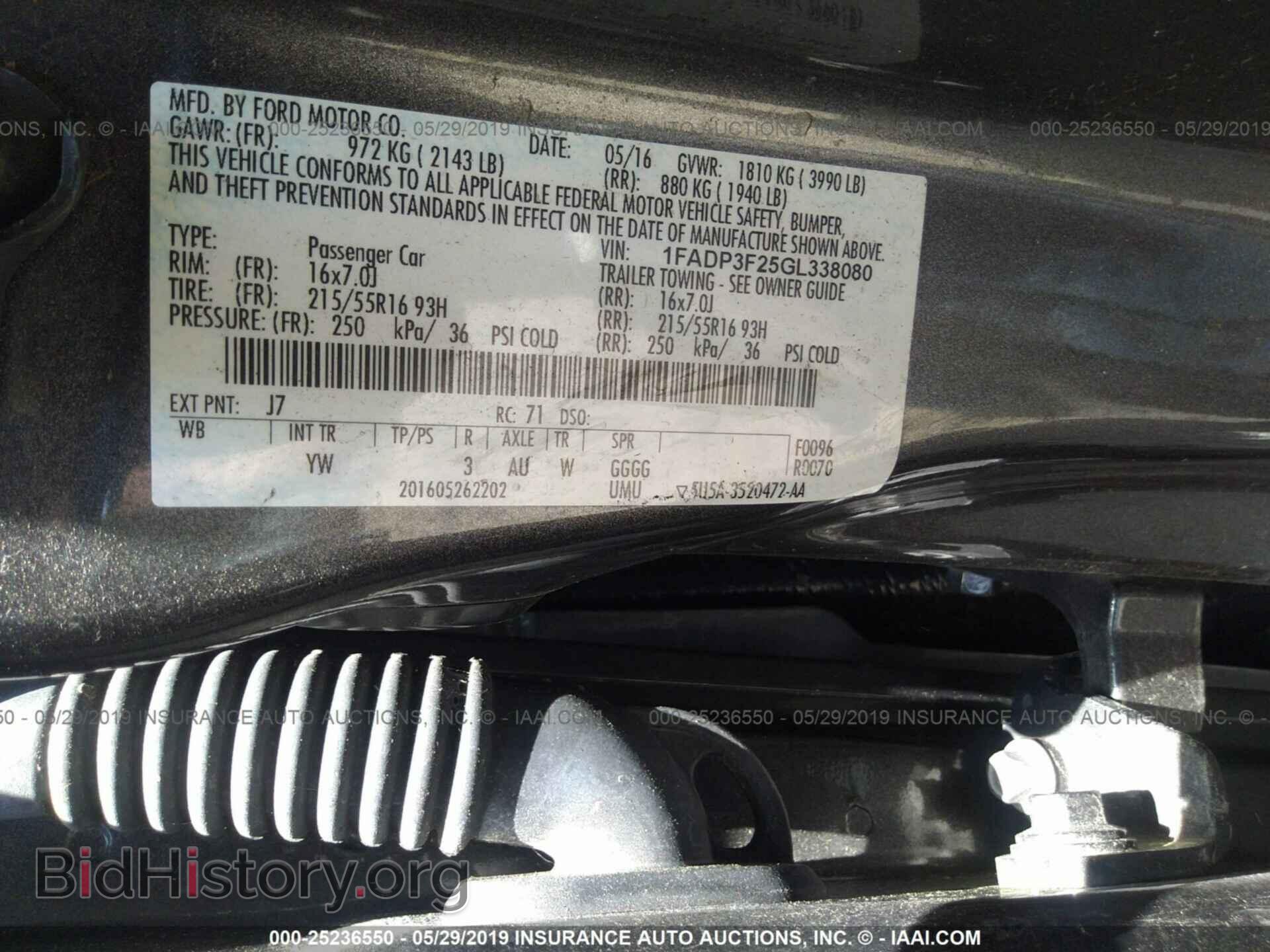 2016 FORD FOCUS - VIN: 1FADP3F25GL338080 - Фото 9